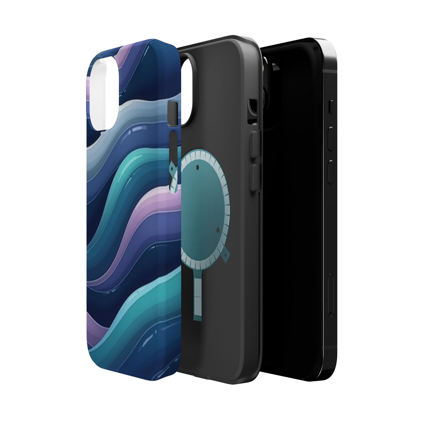 Blue Wave Phone Case - Aesthetic iPhone Case | Dark Moody Gradient Design | Gifts for Her | Unique Art Print