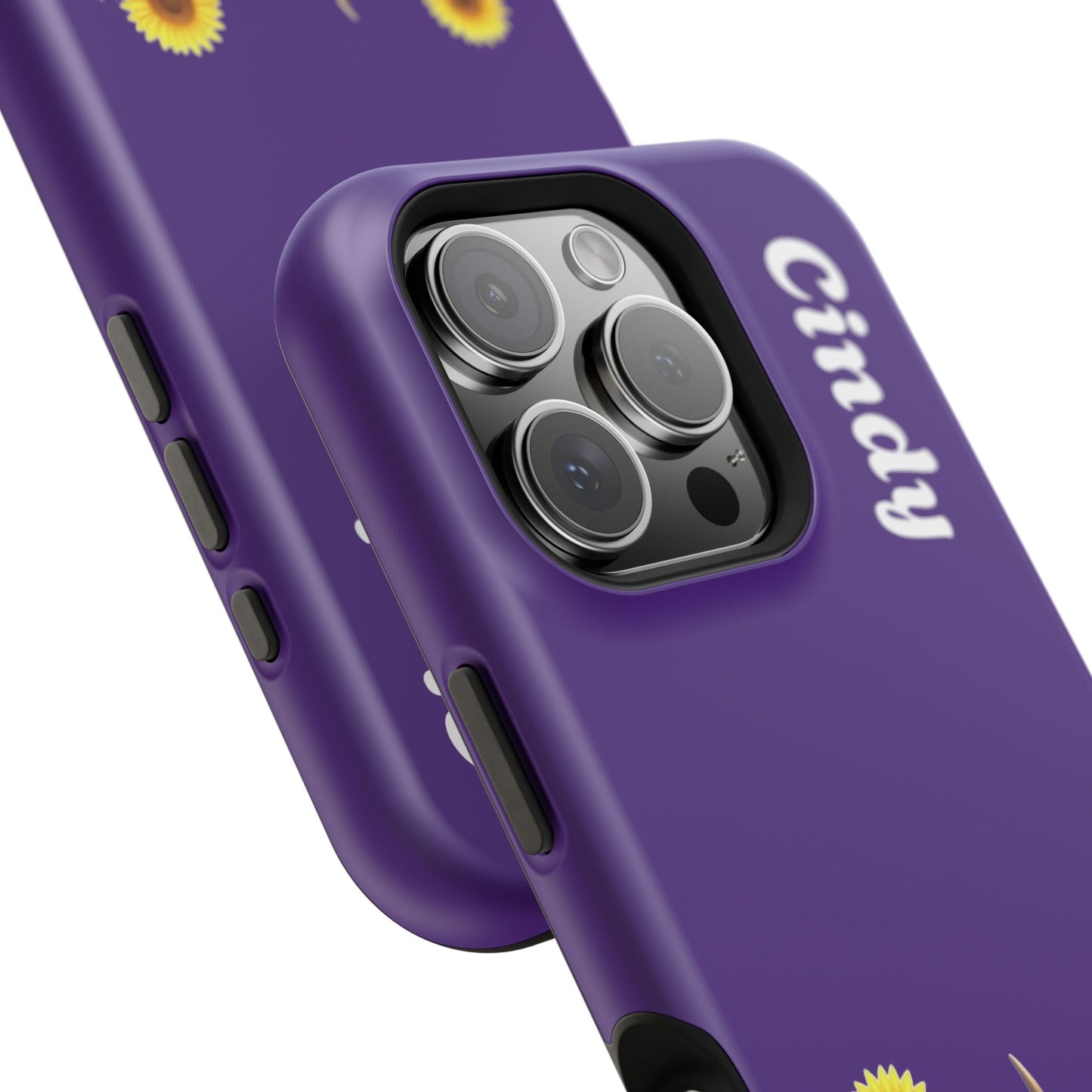 Personalized Purple Highland Cow Phone Case - Custom Name Farm Animal Gift | Cute Purple iPhone Cases for Women & Girls