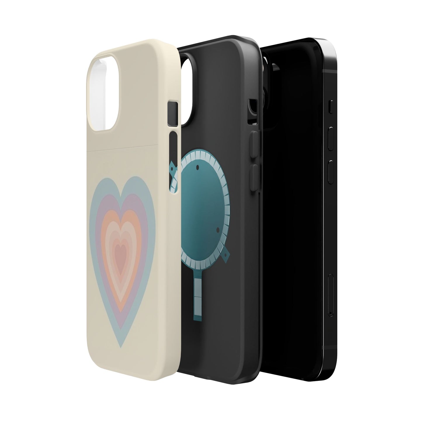 Pastel Heart iPhone Case - Retro Aesthetic Y2K Gift - Cute Phone Accessories