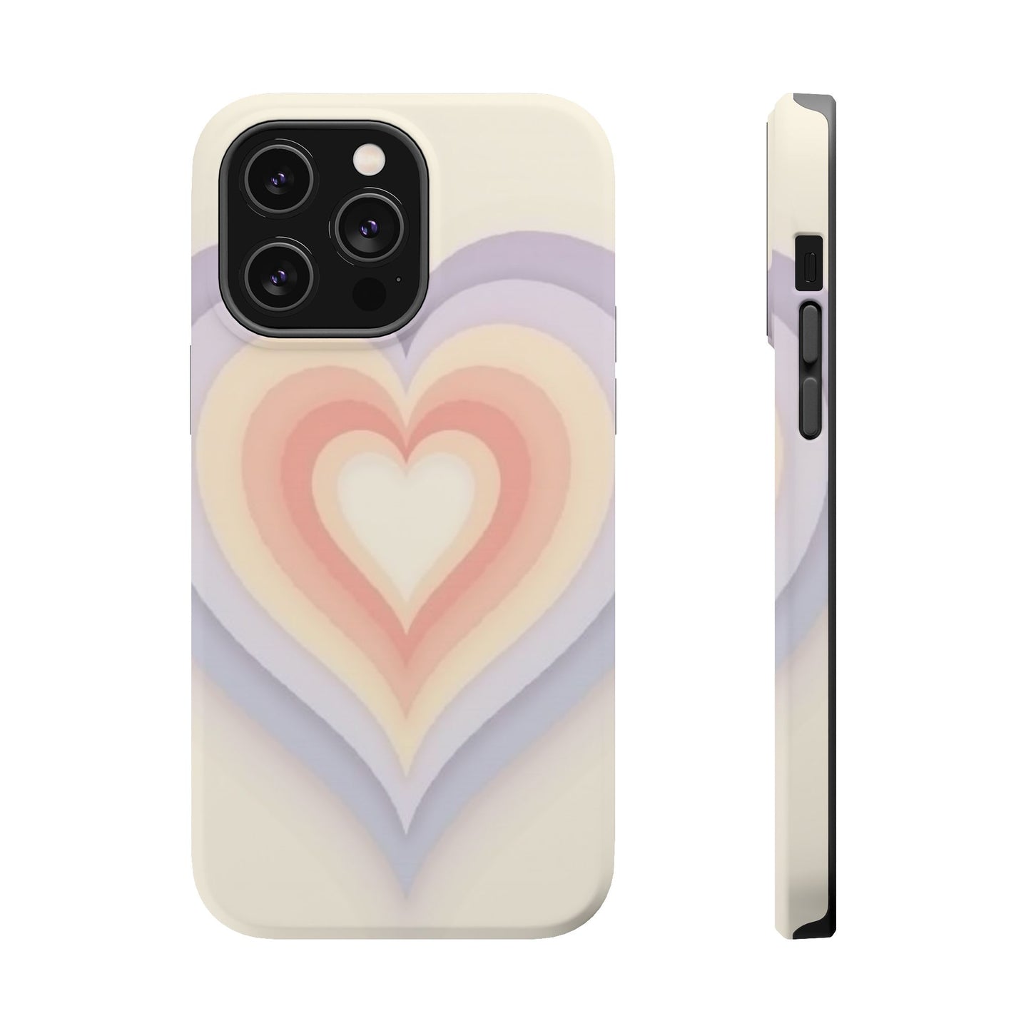 Radiant Heart iPhone Case - Pastel Layered Design - Cute Y2K Aesthetic Gift