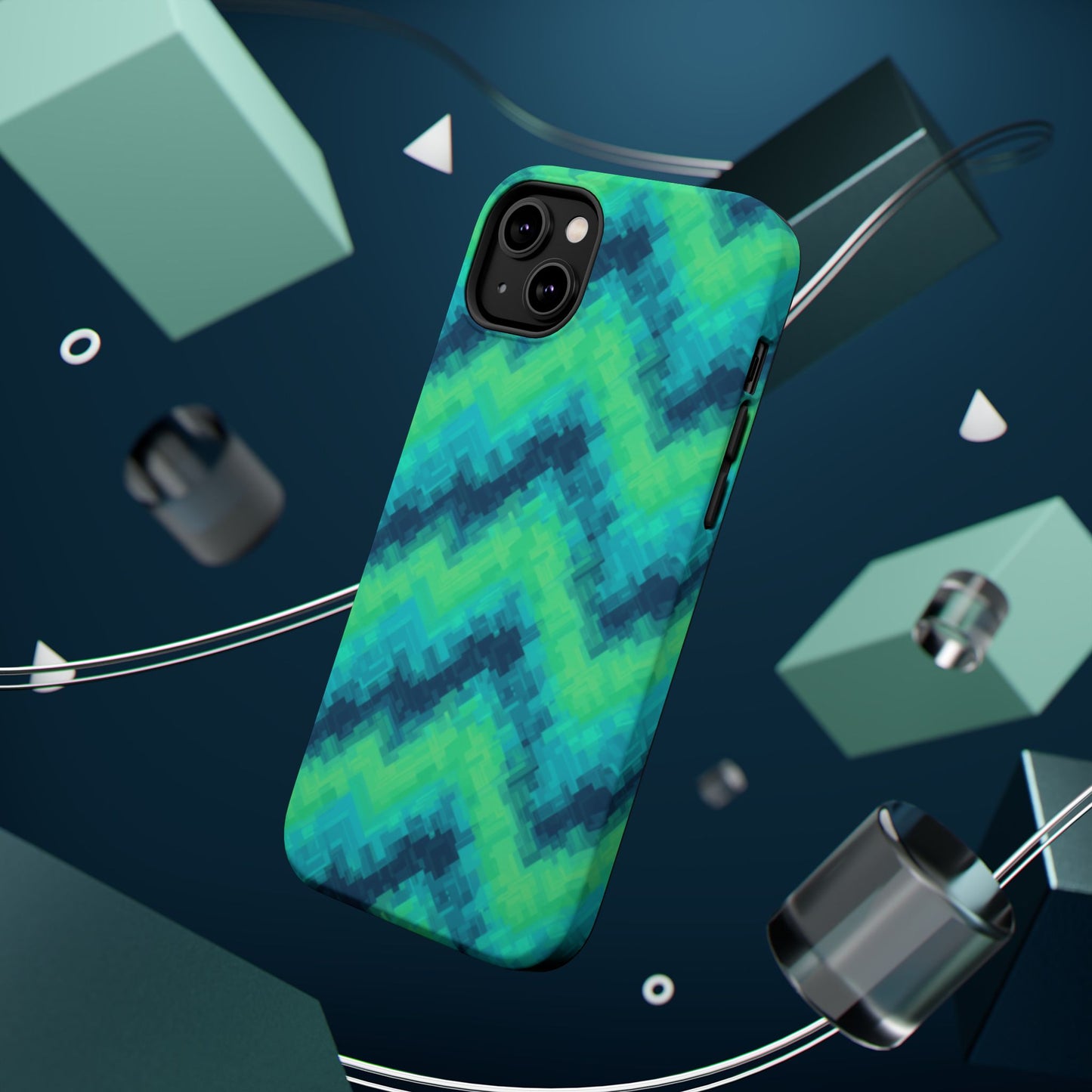 8-Bit Wave Phone Case for iPhone | Retro Pixel Art Slim Protective Cover