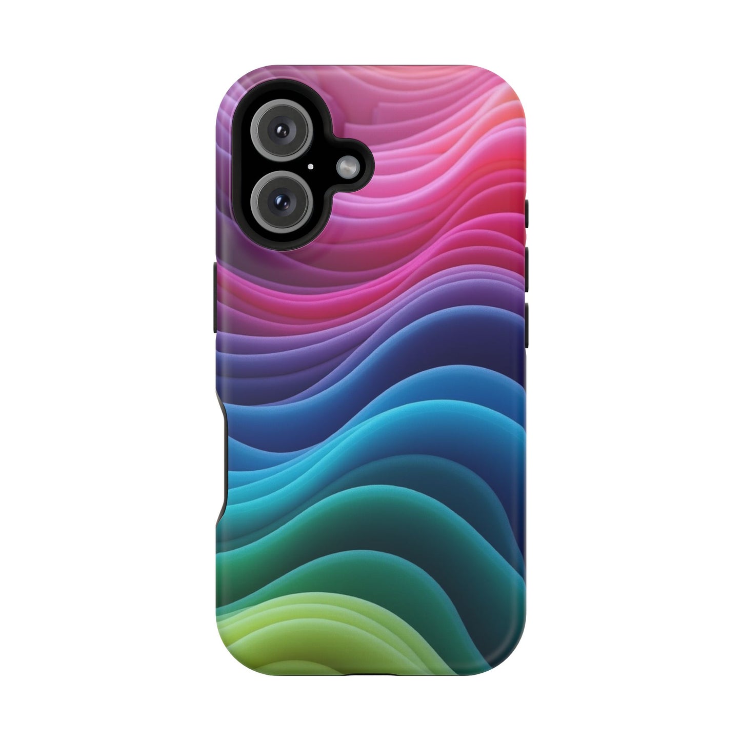 Colorful Wave Phone Case - Aesthetic iPhone Case | Rainbow Ripple Design | Trendy Gifts for Her | Unique Art Print