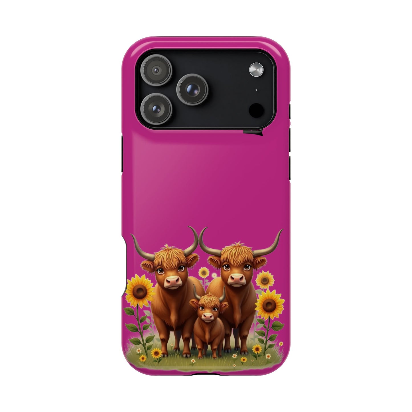 Highland Cow Phone Case - Personalized Custom Name | Cute Farm Animal Gift | iPhone Cases for Women & Girls