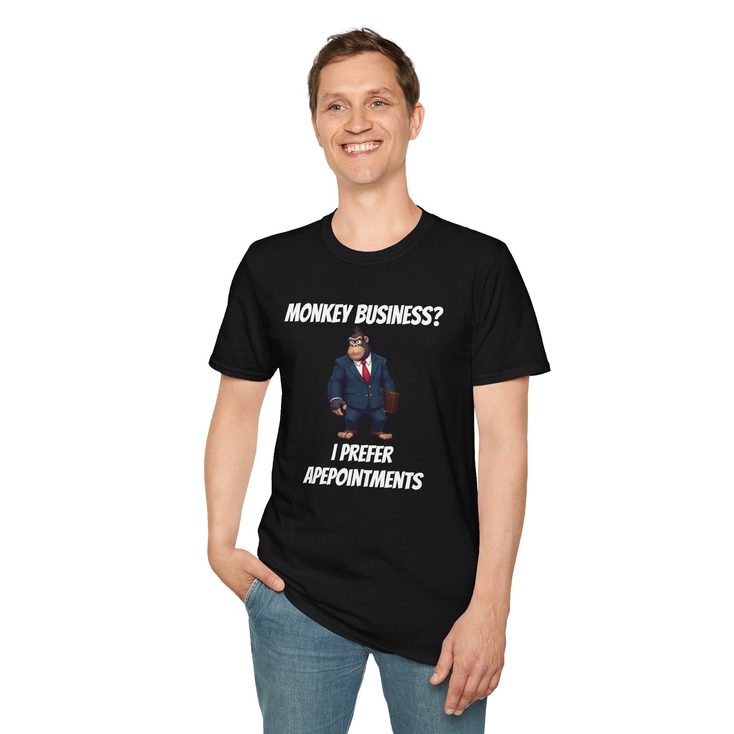 Apeointments Only β Funny Business Gorilla T-Shirt