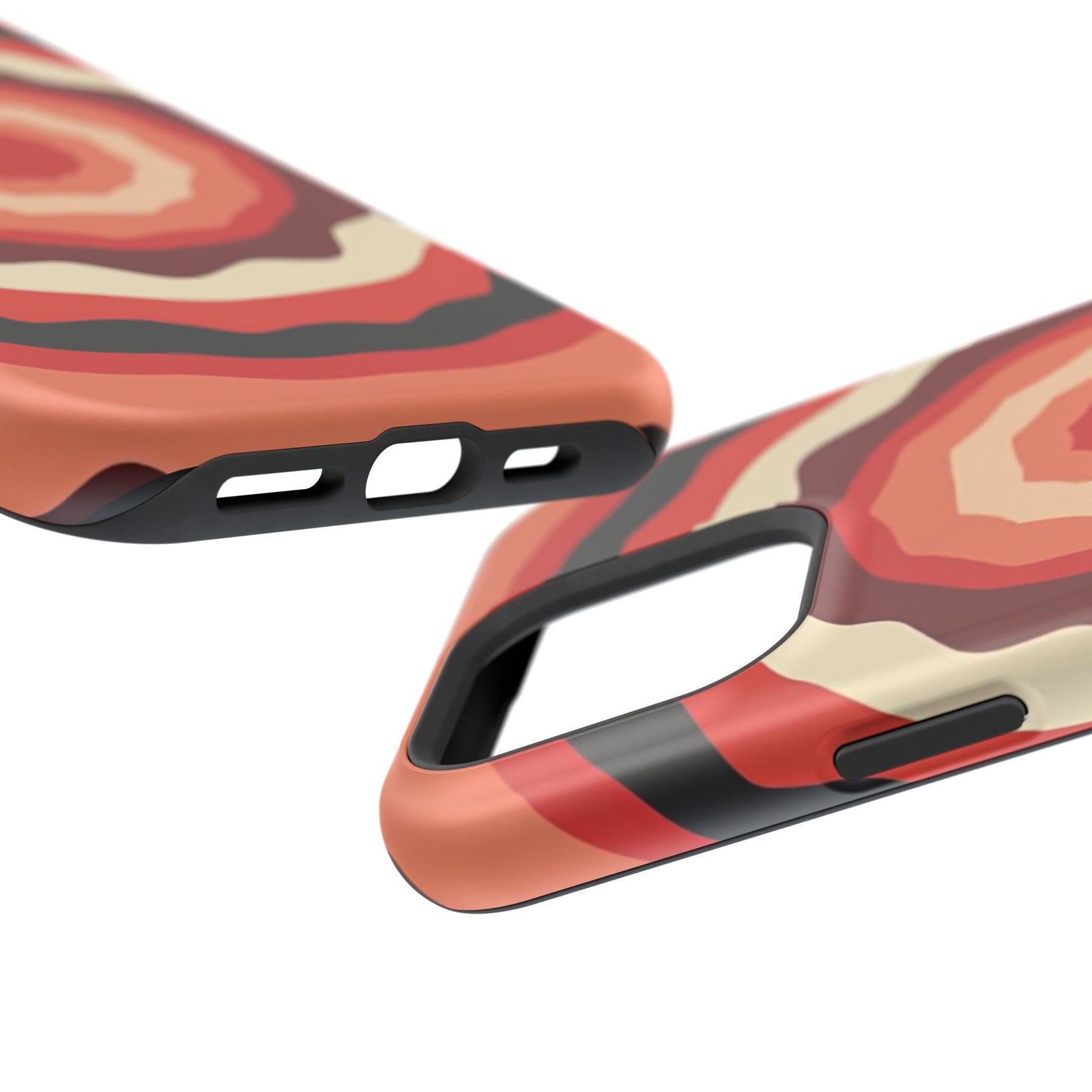 Retro Sunset iPhone Case - 70s Inspired Floral Design, Aesthetic Gift Idea