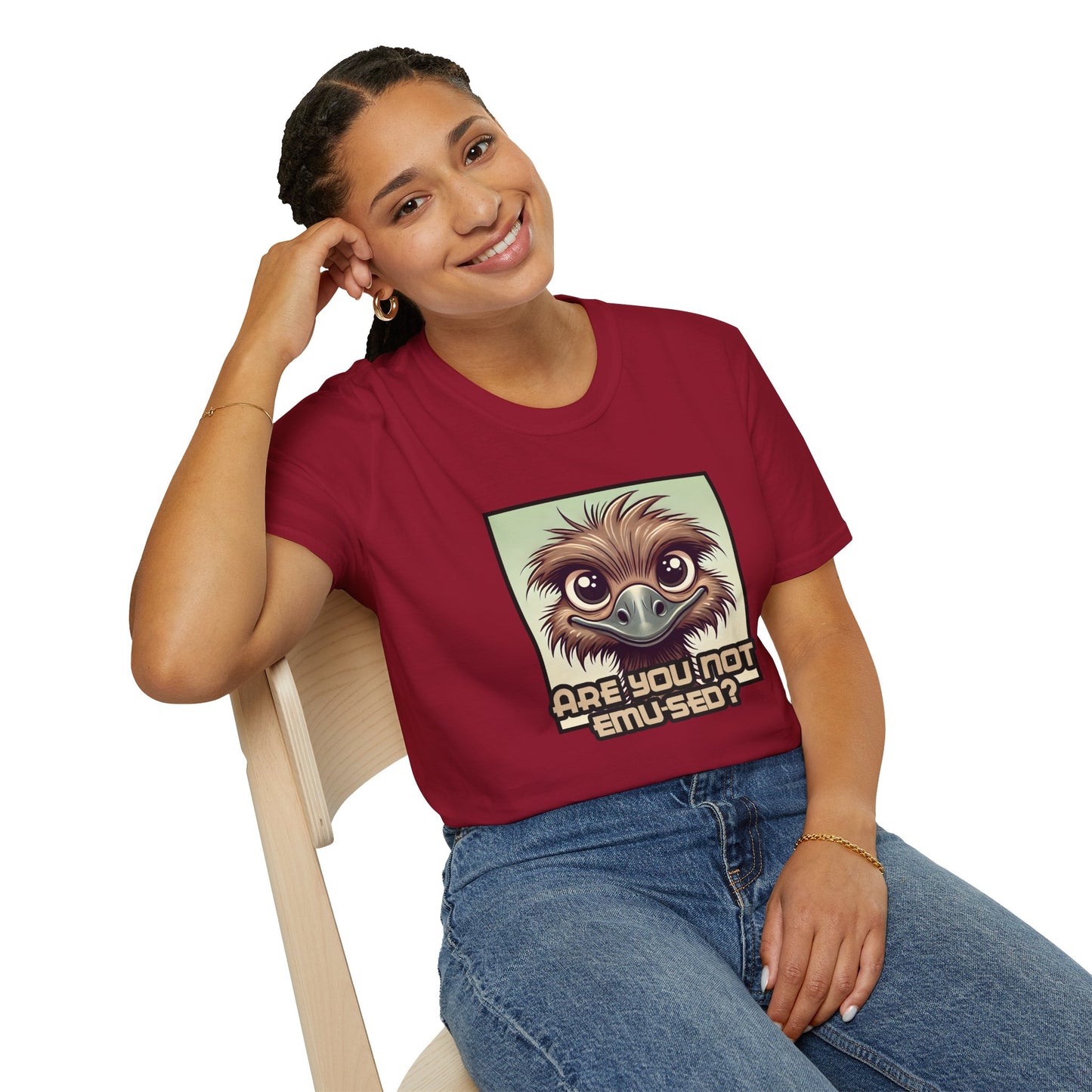 "Are You Not Emu-sed?" Funny & Witty Graphic Tee β Hilarious Bird Joke Shirt for Animal Lovers, Nerds & Humor Fans