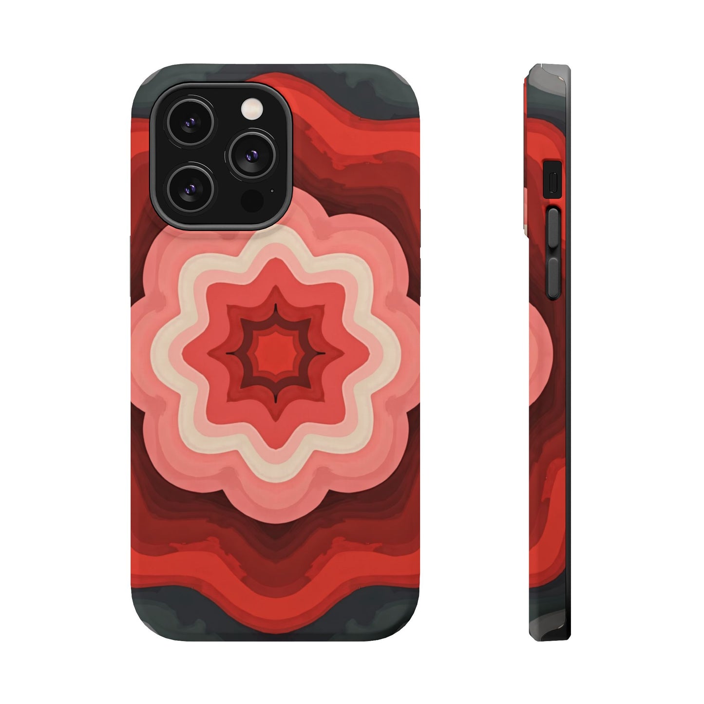 Retro Flower Phone Case - Aesthetic iPhone Case, 70s Inspired Gift, Groovy Pattern Design