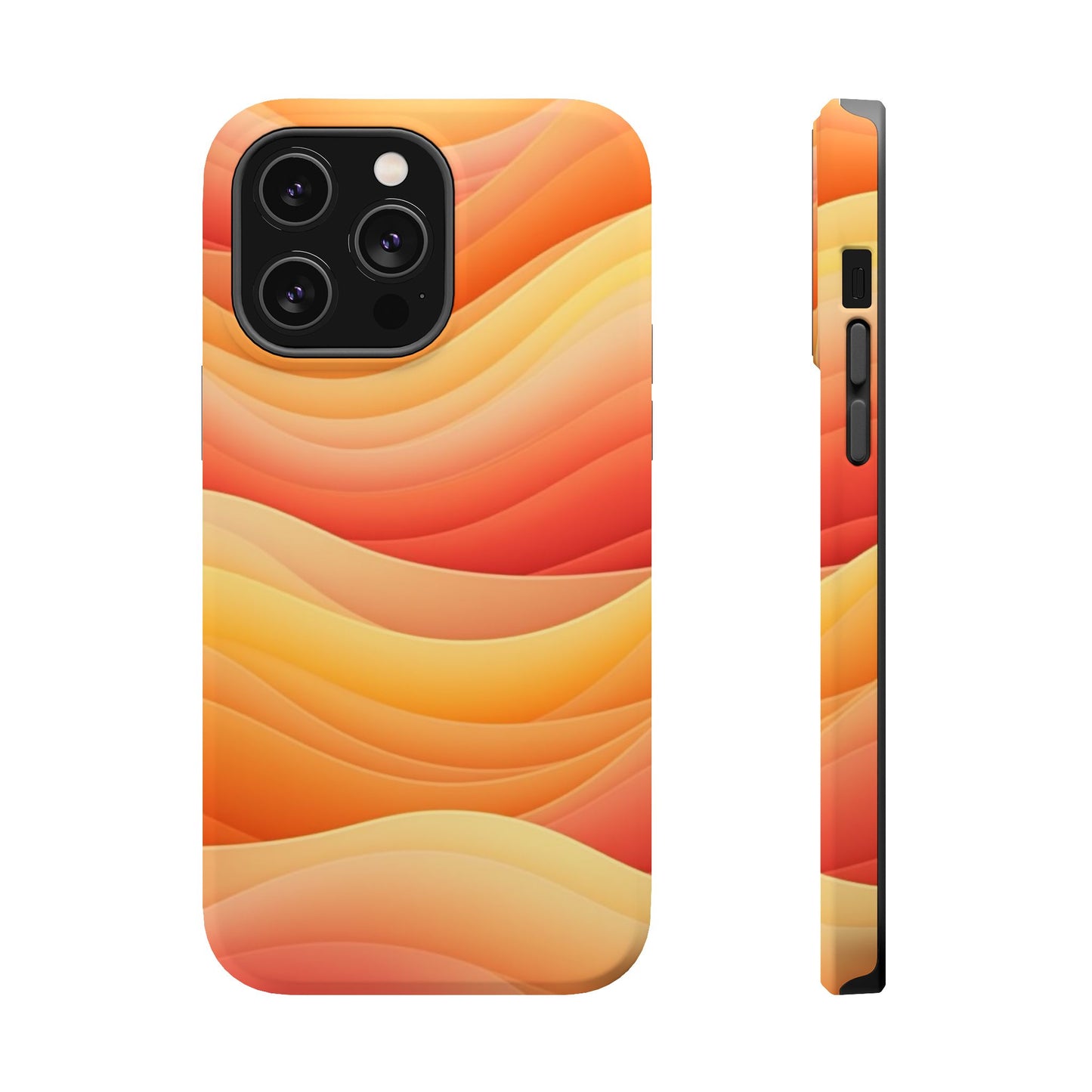 Sunset Wave Phone Case - Aesthetic Orange iPhone Case, Golden Hour Gift Idea, Trendy Beach Vibes