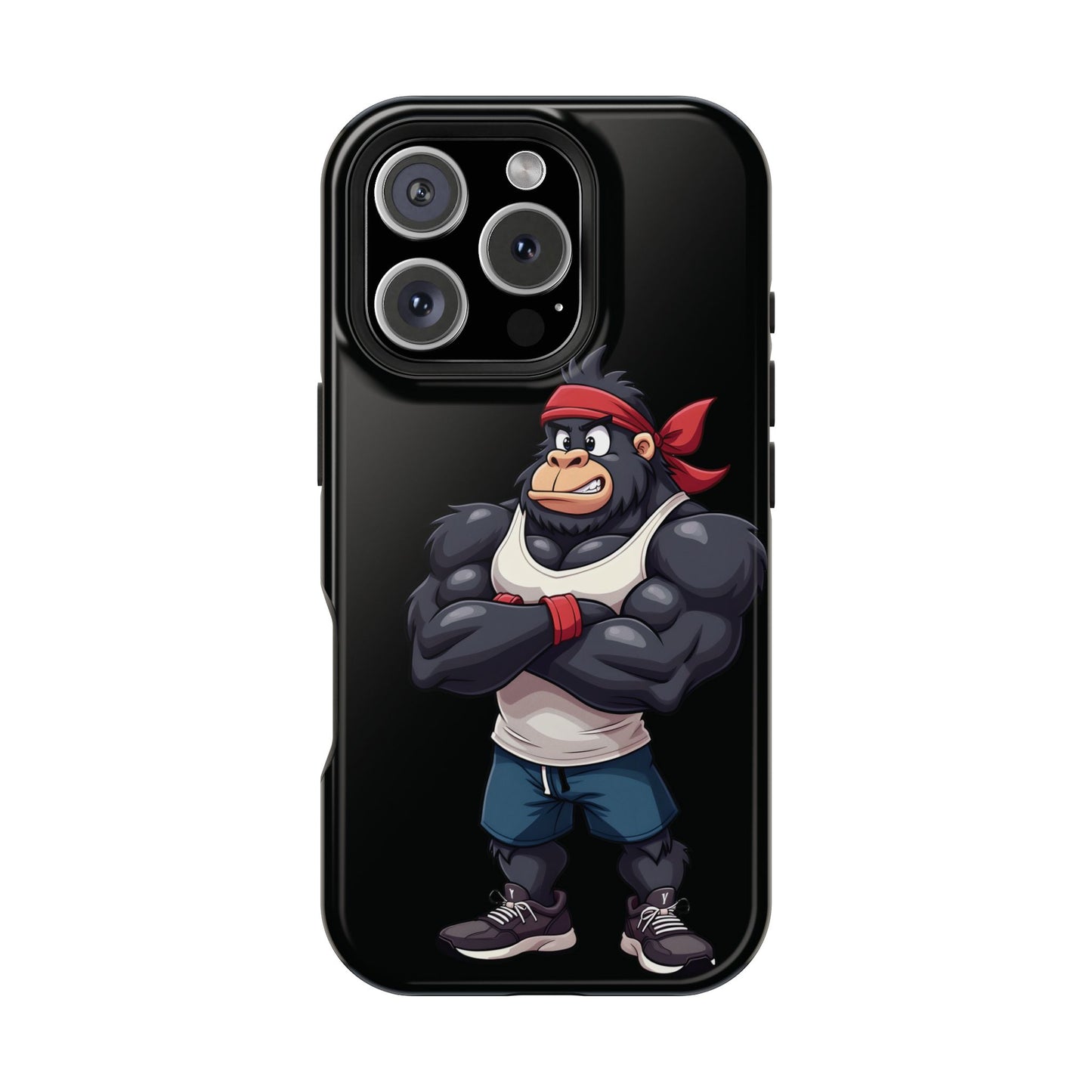 Red Band Gym Gorilla Phone Case β Fierce Style Meets Tough Protection