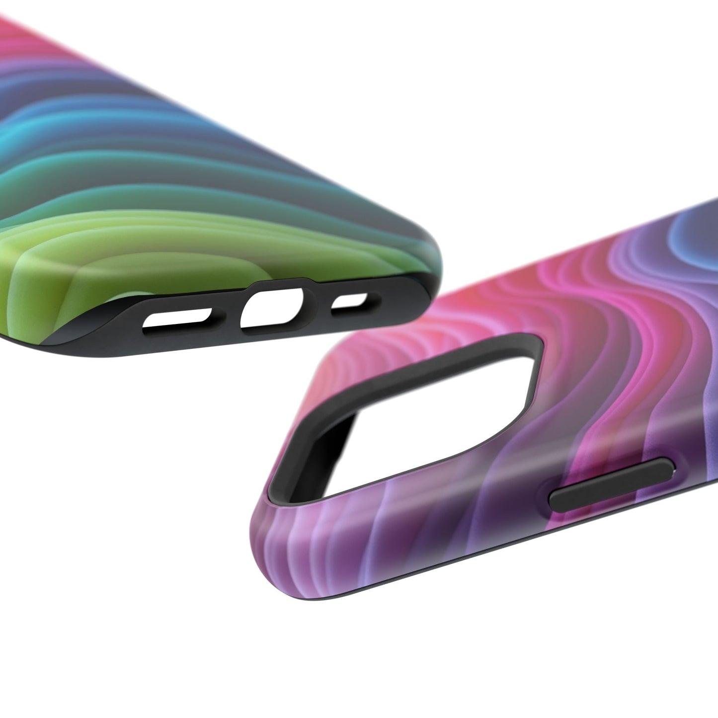 Colorful Wave Phone Case - Aesthetic iPhone Case | Rainbow Ripple Design | Trendy Gifts for Her | Unique Art Print