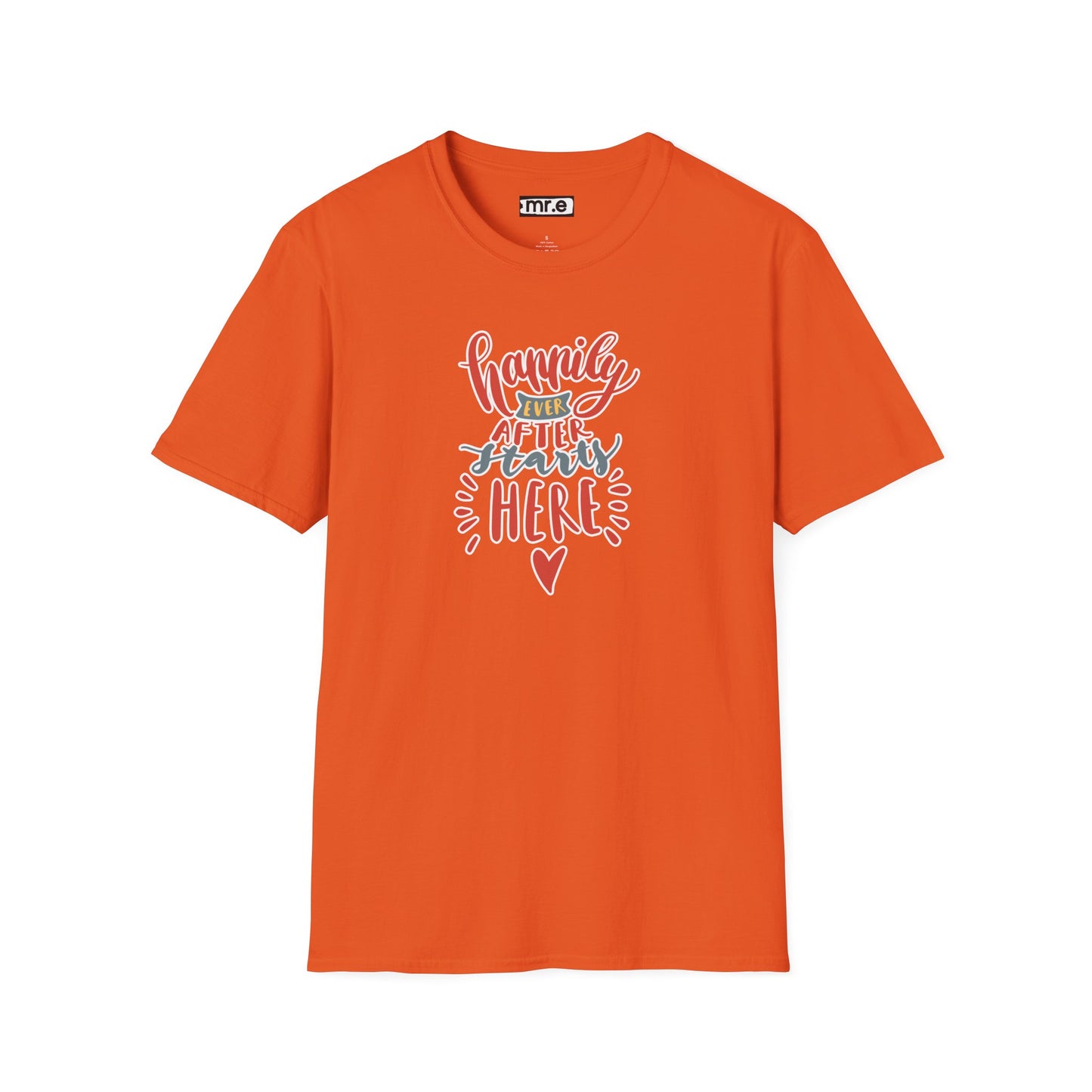 "Happily Ever After Starts Here" Inspirational & Wholesome T-Shirt – Cute Motivational Graphic Tee for Dreamers, Romantics & New Beginnings