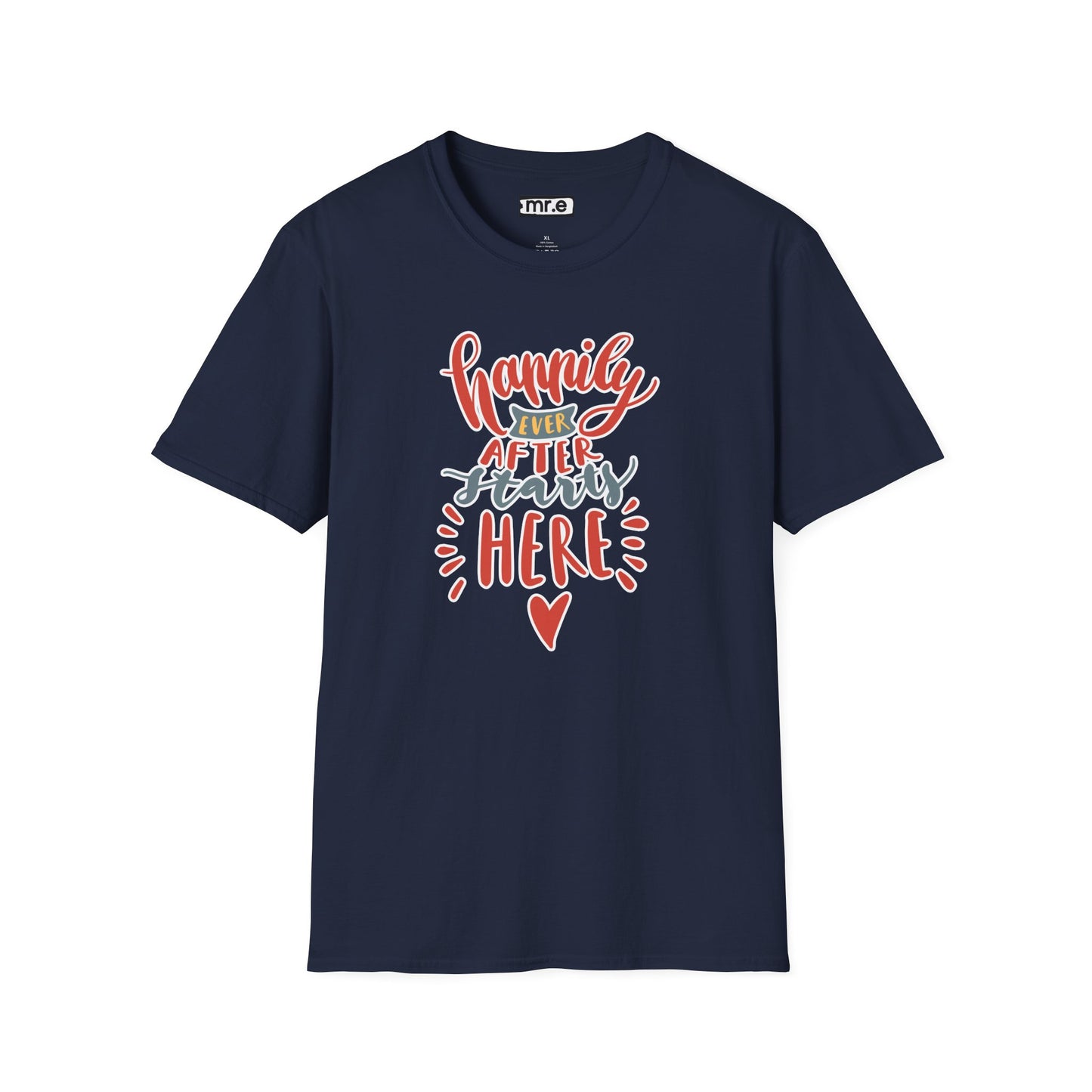 "Happily Ever After Starts Here" Inspirational & Wholesome T-Shirt – Cute Motivational Graphic Tee for Dreamers, Romantics & New Beginnings