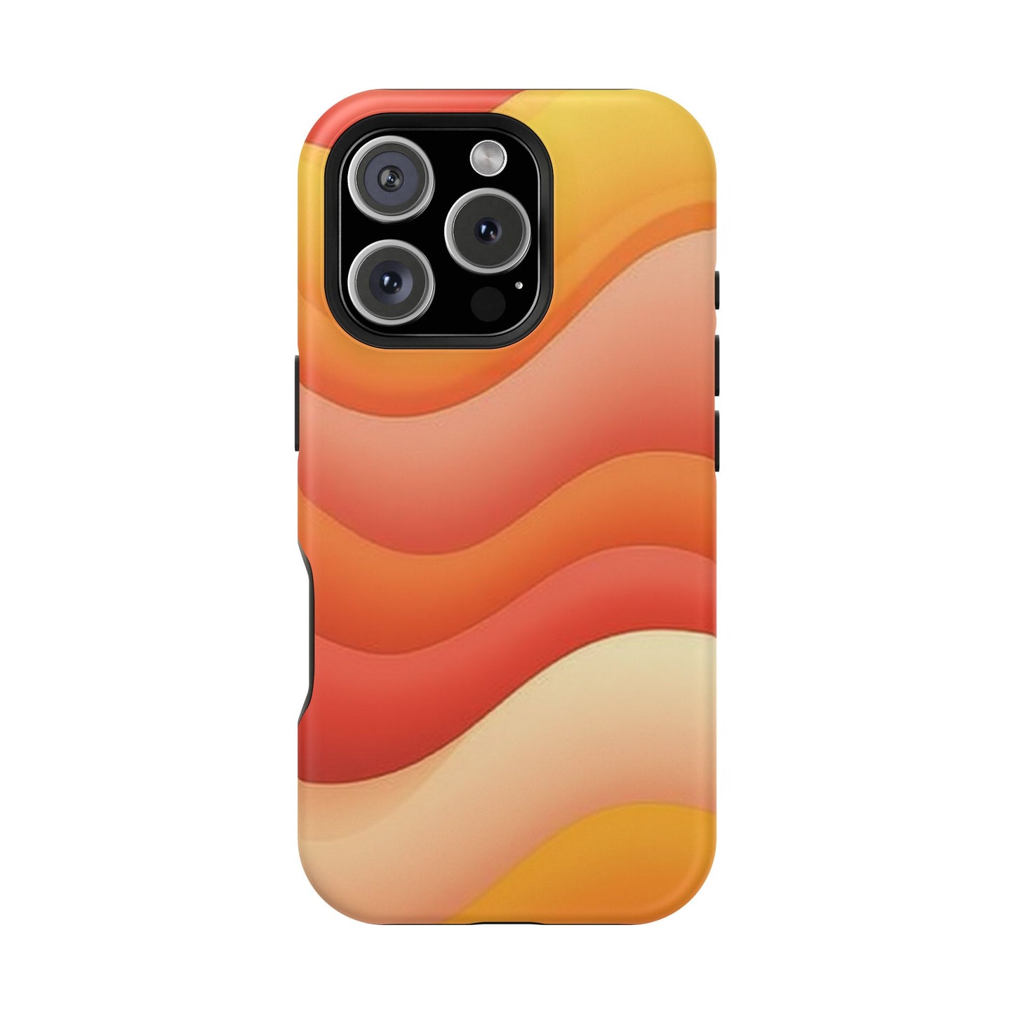 Sunset Waves Phone Case - Aesthetic Orange & Yellow Gift | Retro Summer Vibes Cases