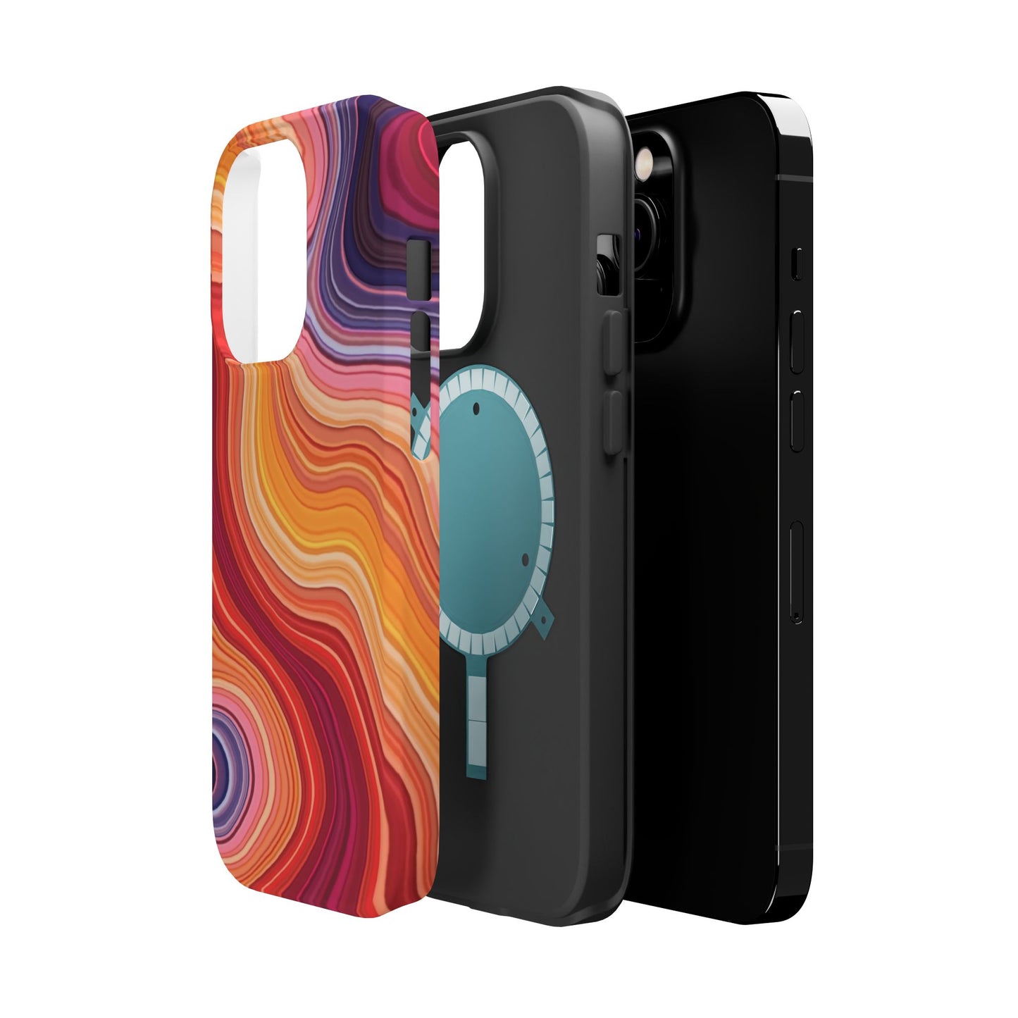 Lava Flow iPhone Case - Abstract Swirl Design, Trendy Aesthetic Gift Idea