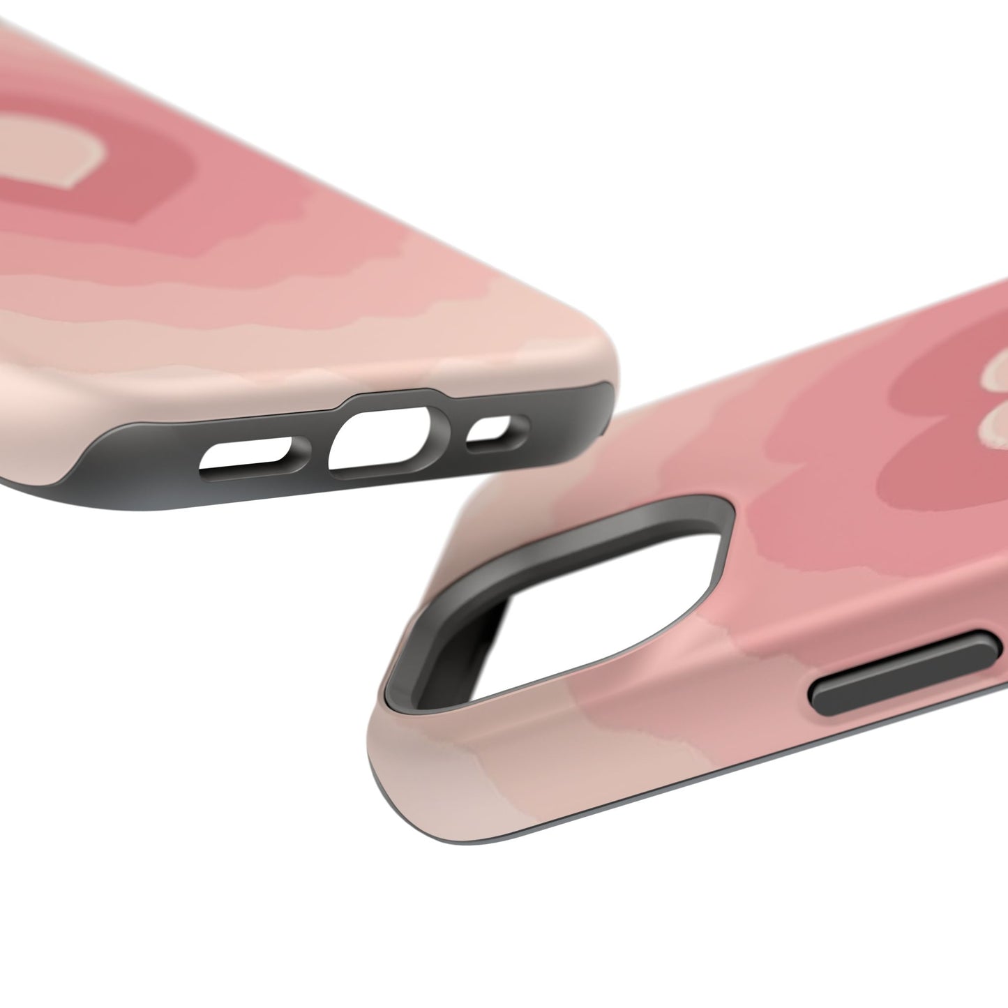 Pink Layered Heart iPhone Case - Cute Aesthetic Y2K Valentine's Gift