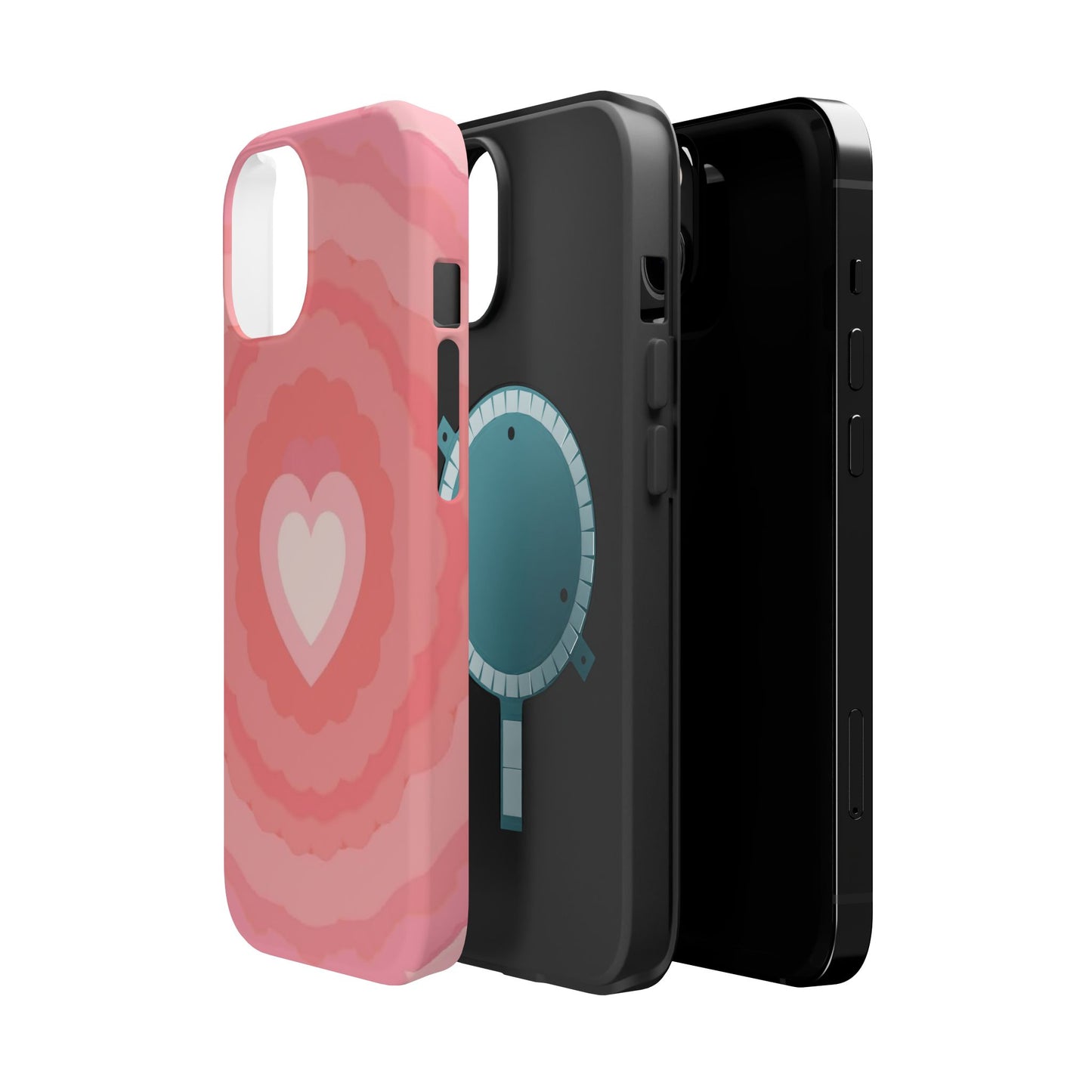 Heart Ripple iPhone Case - Cute Pink Aesthetic - Kawaii Gift for Her