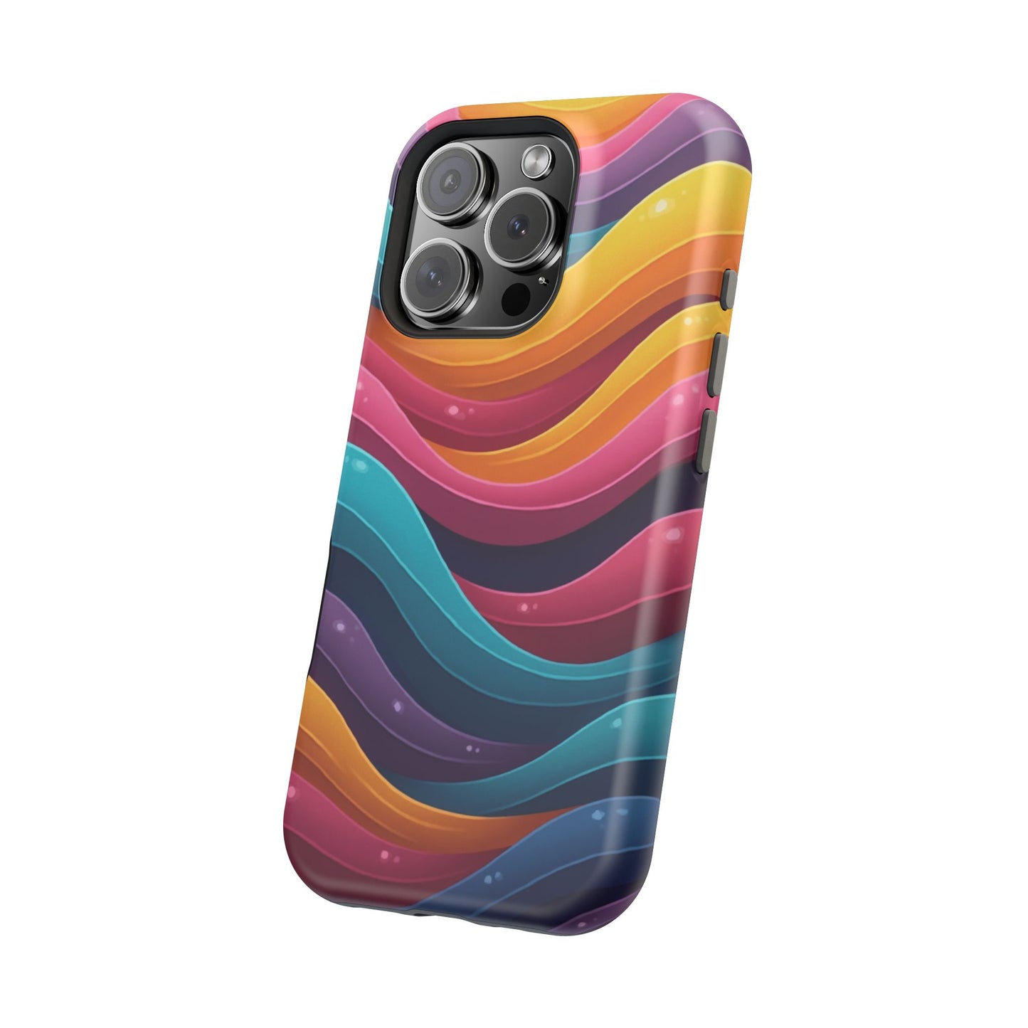 Colorful Wave Phone Case - Aesthetic iPhone Case, Bright Gift Idea, Trendy Summer Accessory