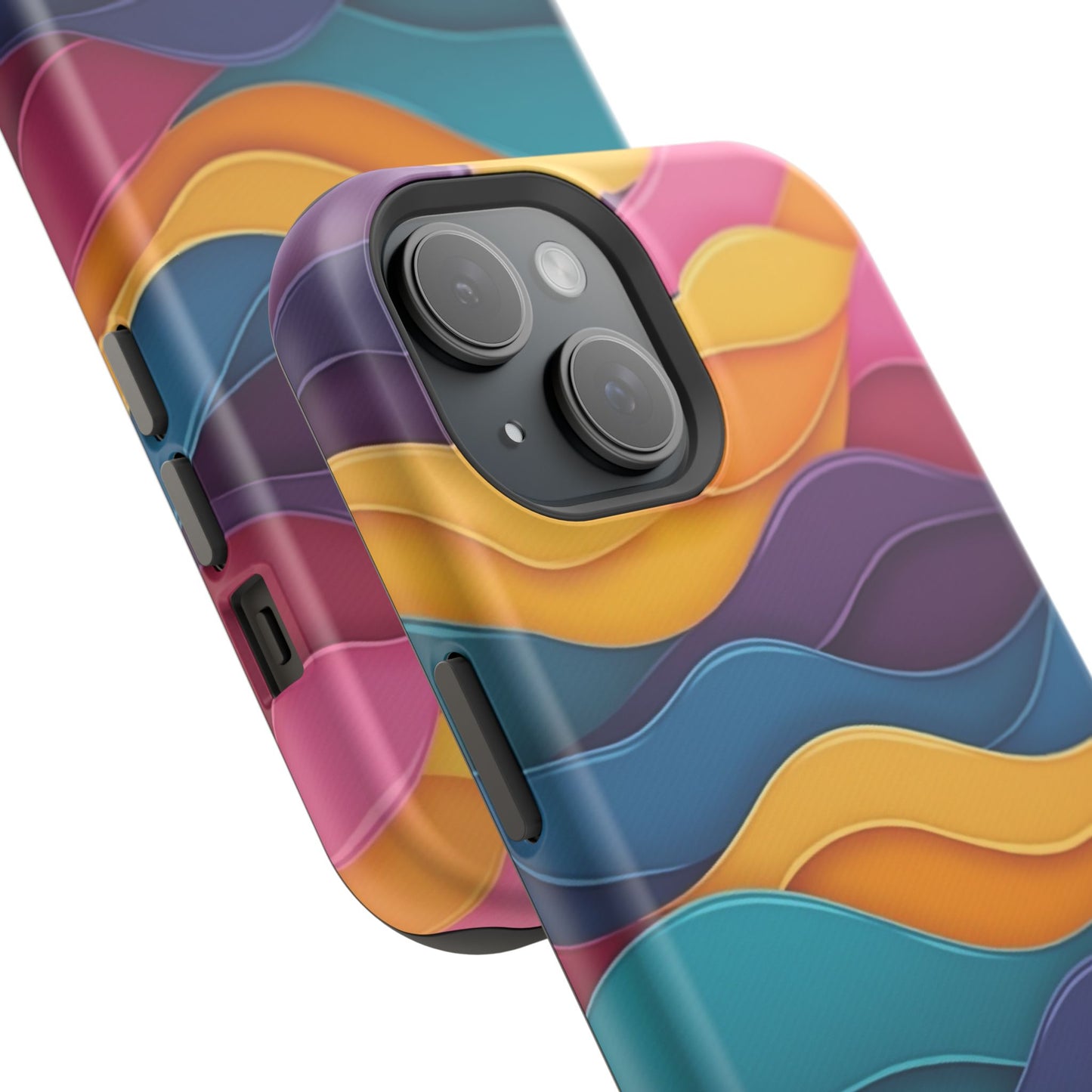 Colorful Wave Phone Case - Aesthetic iPhone Case, Bright Gift Idea, Trendy Summer Accessory