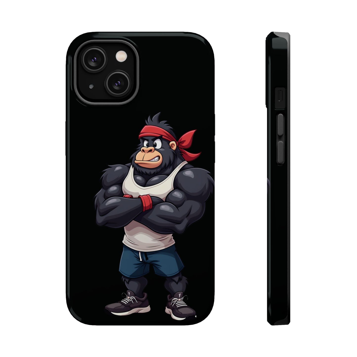 Red Band Gym Gorilla Phone Case β Fierce Style Meets Tough Protection