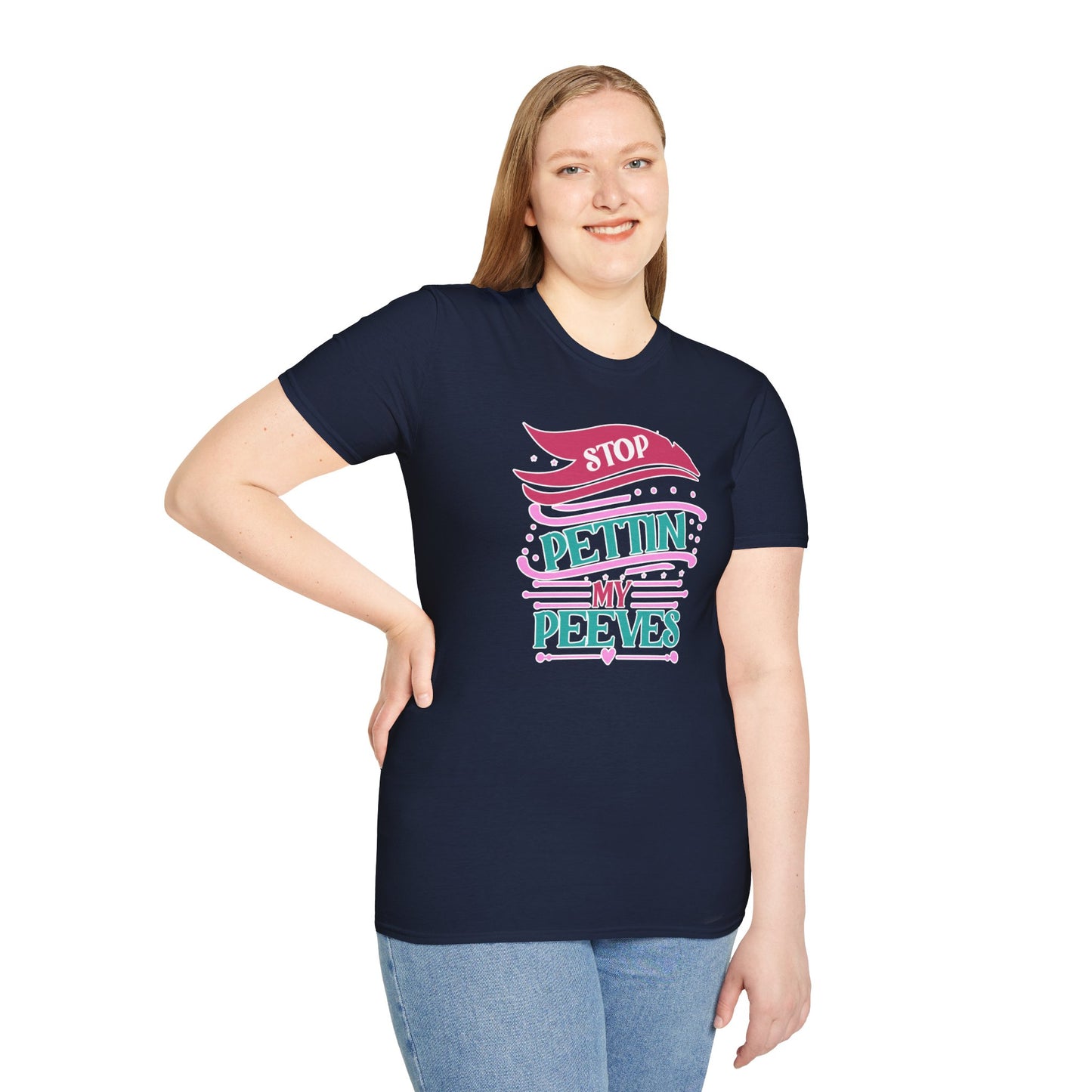 "Stop Pettin’ My Peeves" Funny Sassy T-Shirt – Ironic Petting-Proof Graphic Tee for the Overwhelmed & Underappreciated