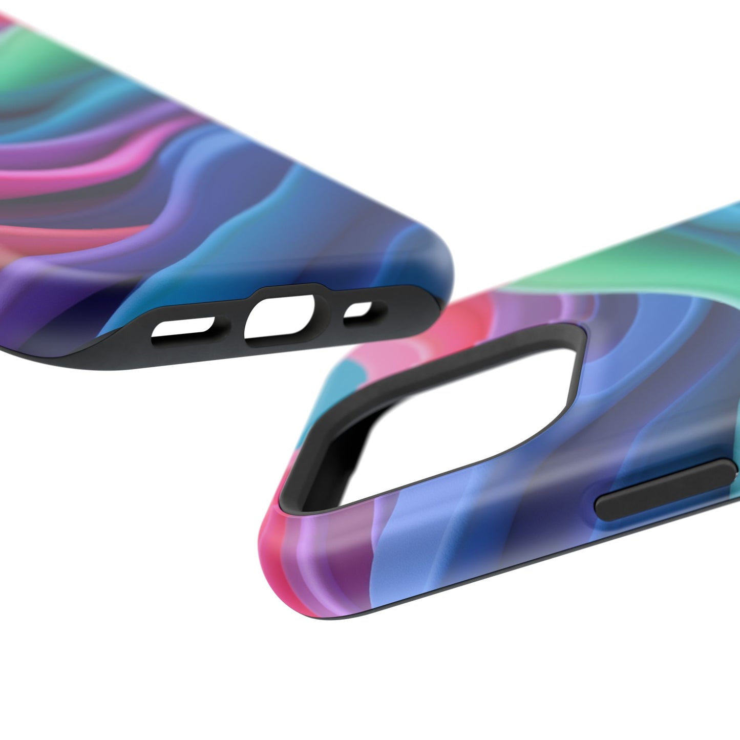 Oceanic Serenity iPhone Case - Abstract Wave Design, Calming Aesthetic Gift Idea