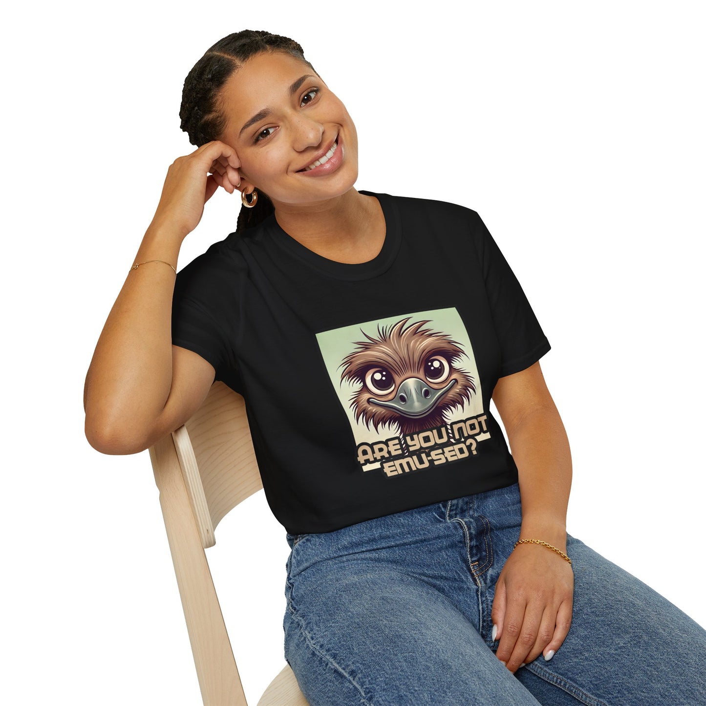 "Are You Not Emu-sed?" Funny & Witty Graphic Tee β Hilarious Bird Joke Shirt for Animal Lovers, Nerds & Humor Fans