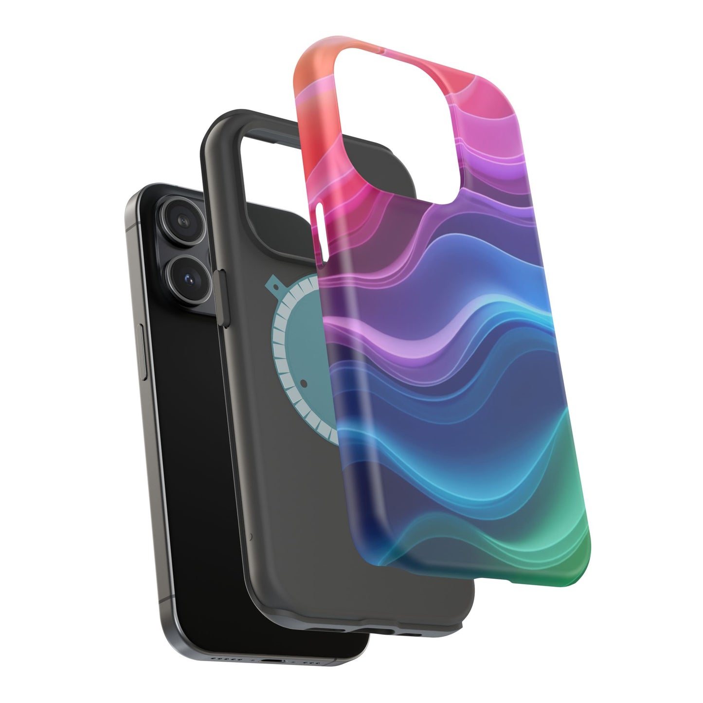 Pastel Wave Phone Case - Aesthetic iPhone Case | Lavender & Blue Gradient Design | Gifts for Her | Unique Art Print