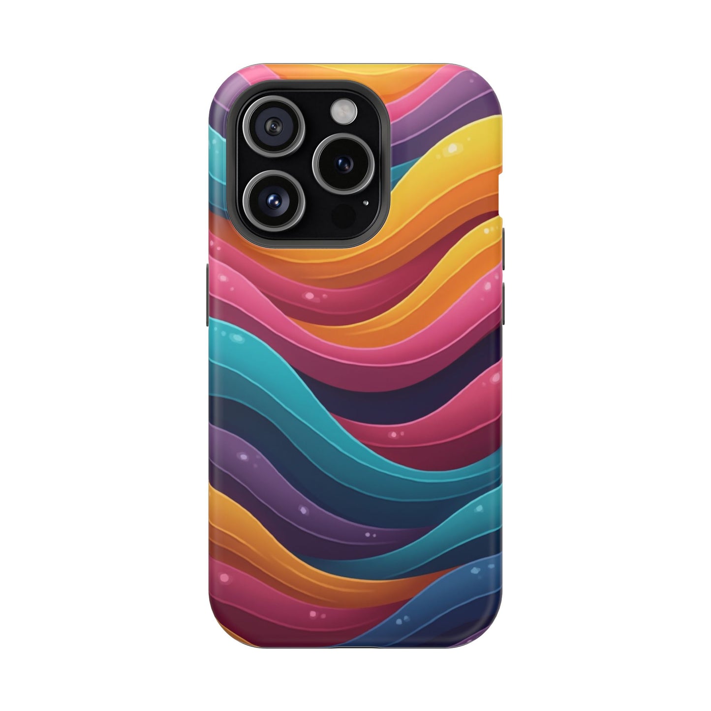Colorful Wave Phone Case - Aesthetic iPhone Case, Bright Gift Idea, Trendy Summer Accessory