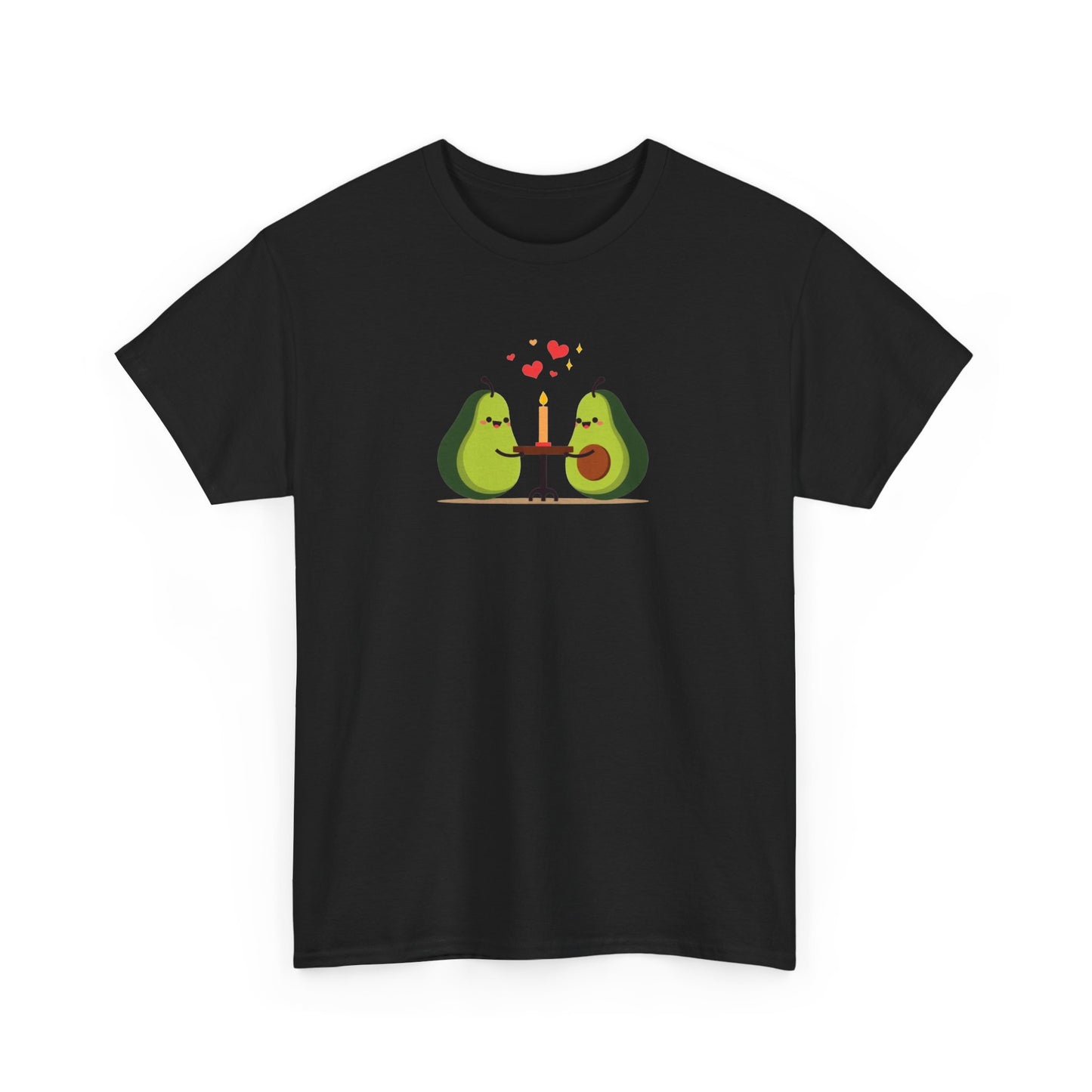 Cute Avocado Couple T-Shirt – “Avocuddles Date Night” – Funny Romantic Tee for Foodie Lovers & Veggie Fans