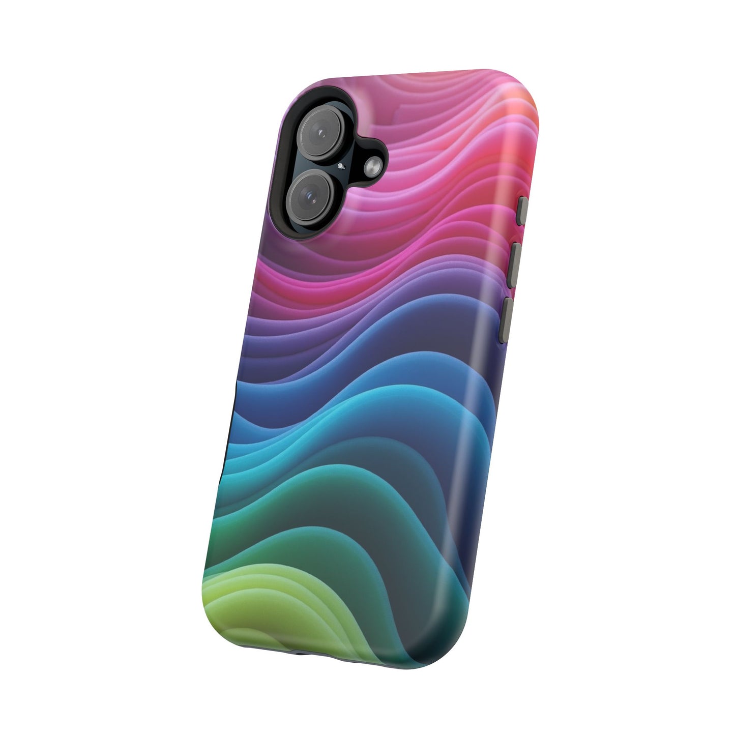 Colorful Wave Phone Case - Aesthetic iPhone Case | Rainbow Ripple Design | Trendy Gifts for Her | Unique Art Print