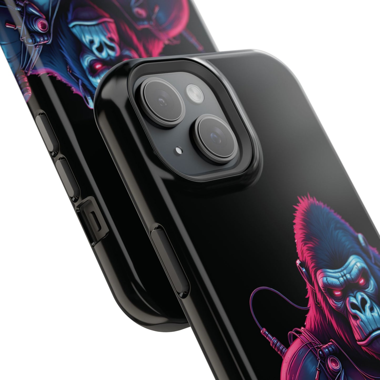 Cyber Primal Phone Case – Neon Power, Gorilla Strength