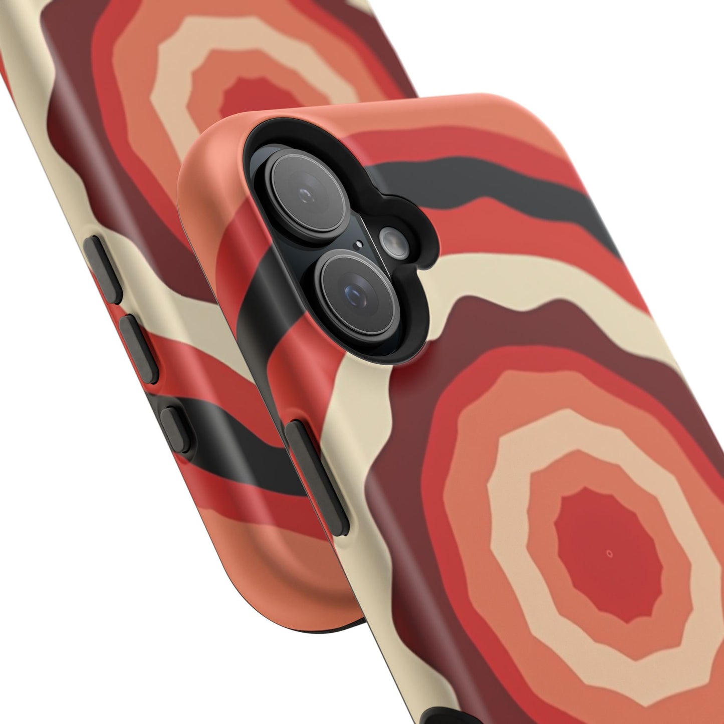Retro Sunset iPhone Case - 70s Inspired Floral Design, Aesthetic Gift Idea
