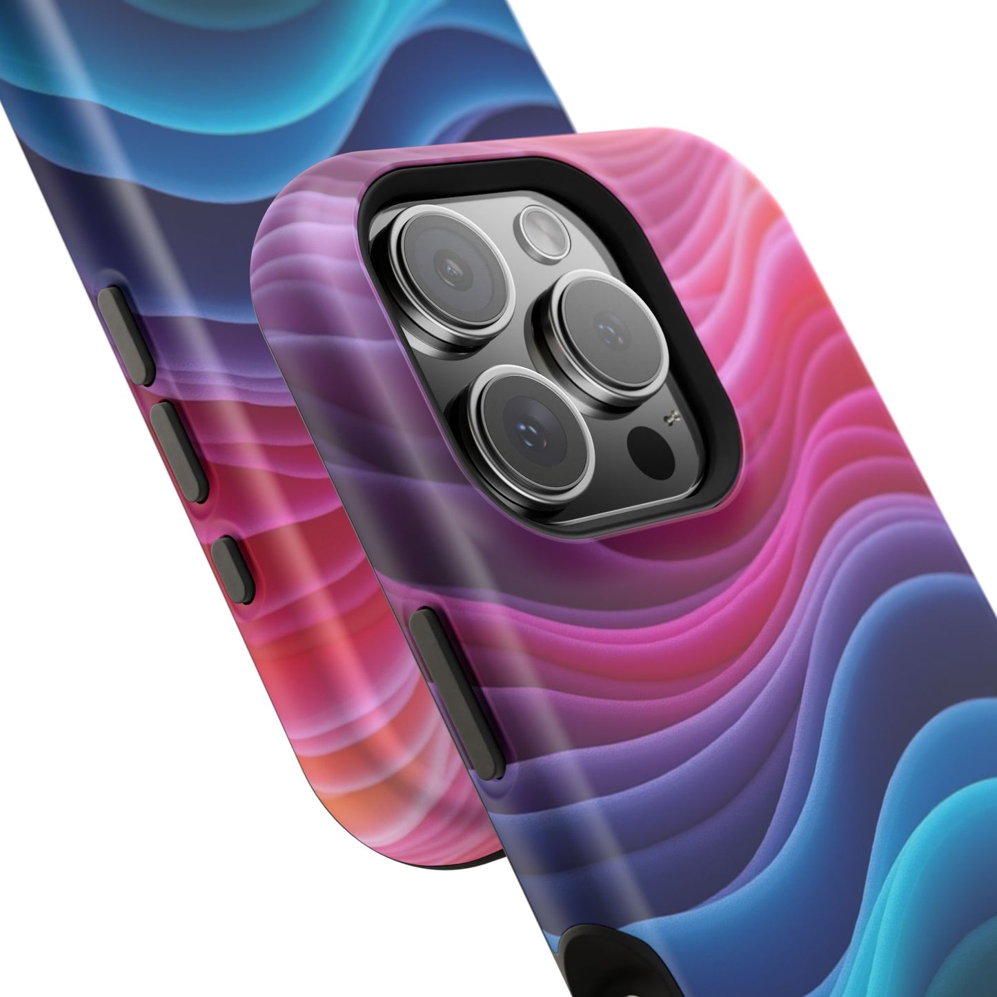 Colorful Wave Phone Case - Aesthetic iPhone Case | Rainbow Ripple Design | Trendy Gifts for Her | Unique Art Print