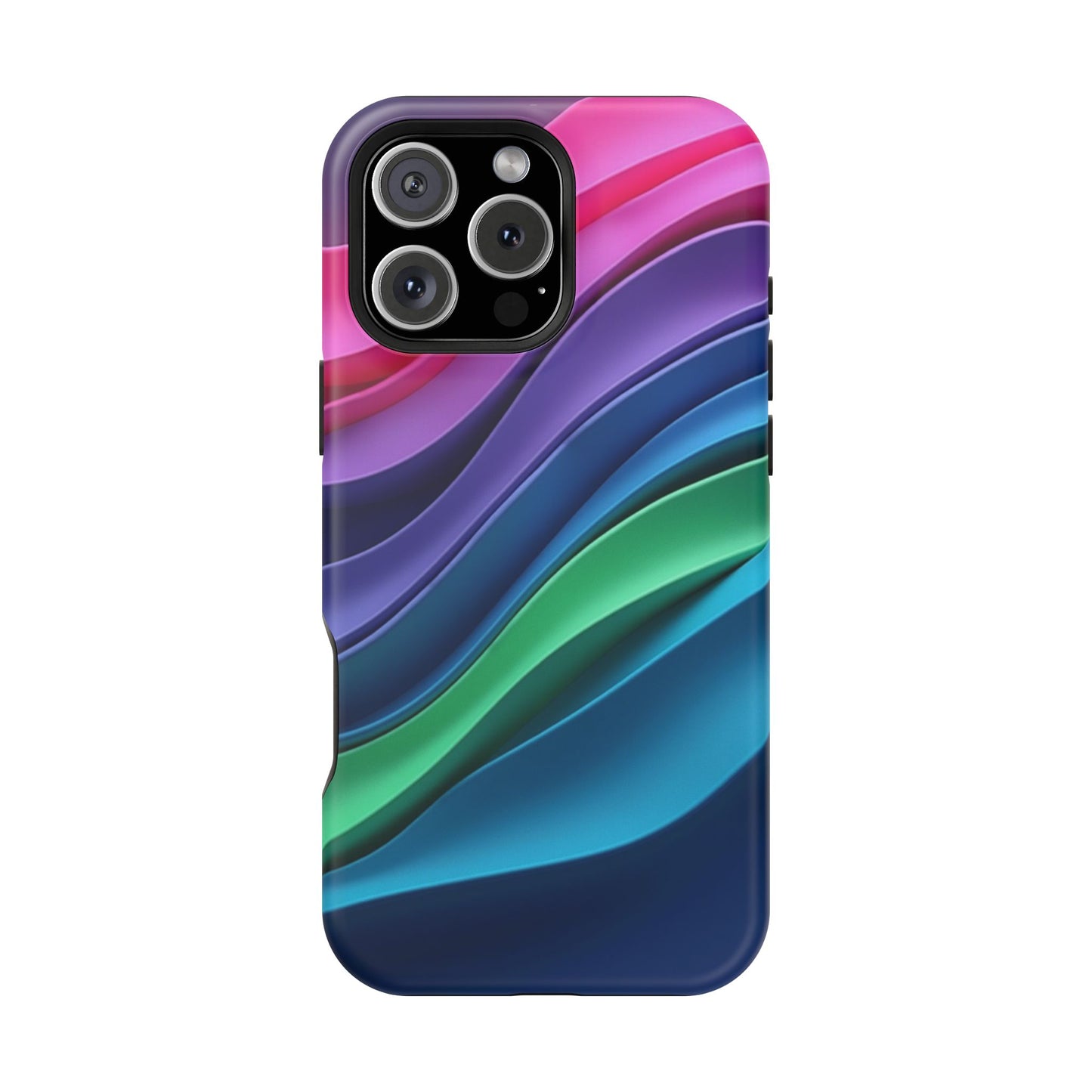 Rainbow Wave Phone Case - Colorful Abstract Design | Aesthetic iPhone Case | Trendy Gifts for Her | Vivid Gradient Art