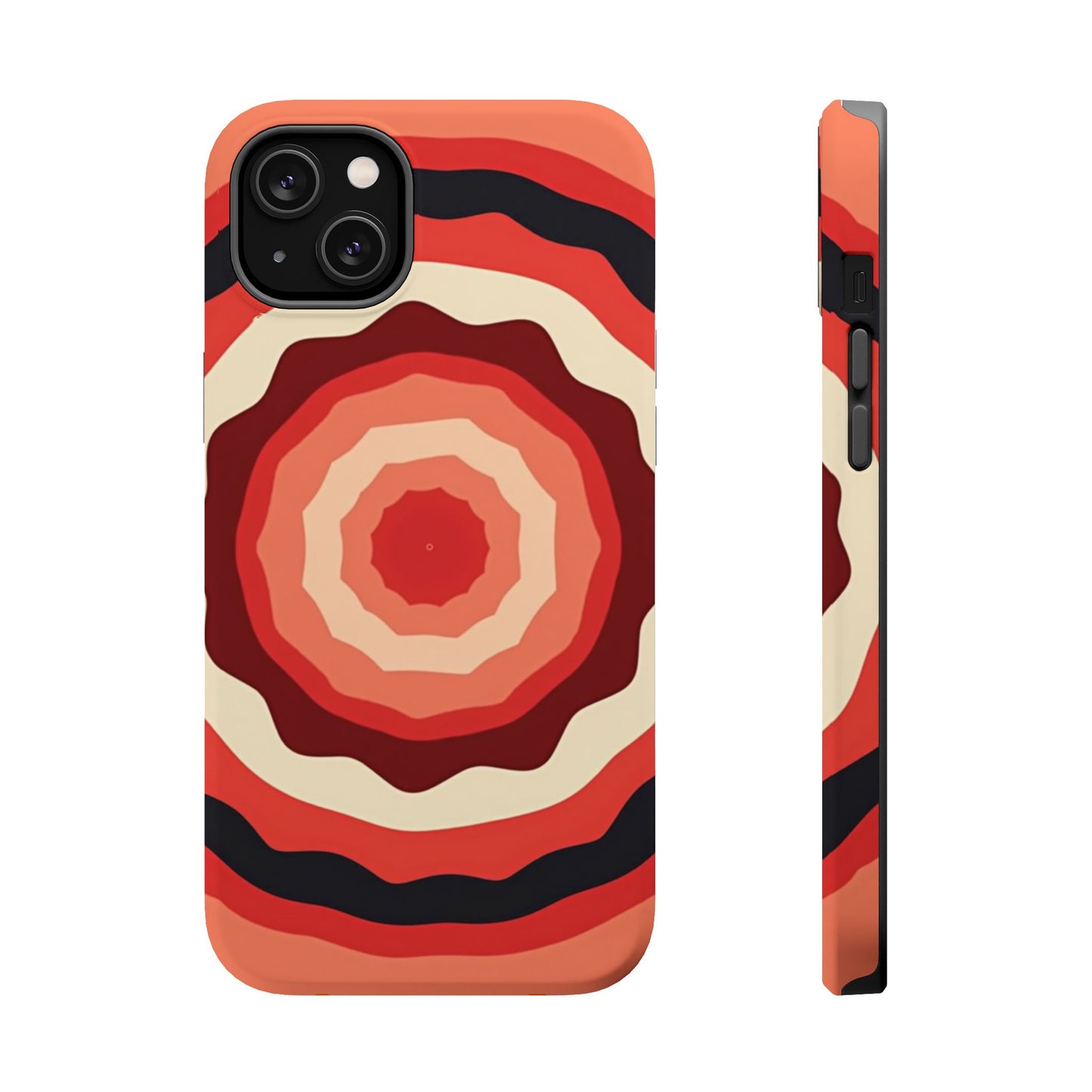 Retro Sunset iPhone Case - 70s Inspired Floral Design, Aesthetic Gift Idea