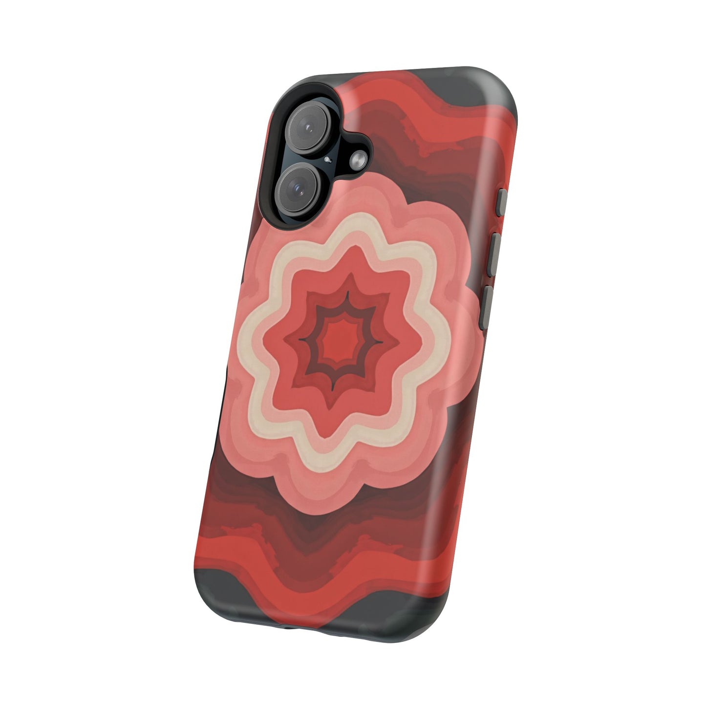 Retro Flower Phone Case - Aesthetic iPhone Case, 70s Inspired Gift, Groovy Pattern Design