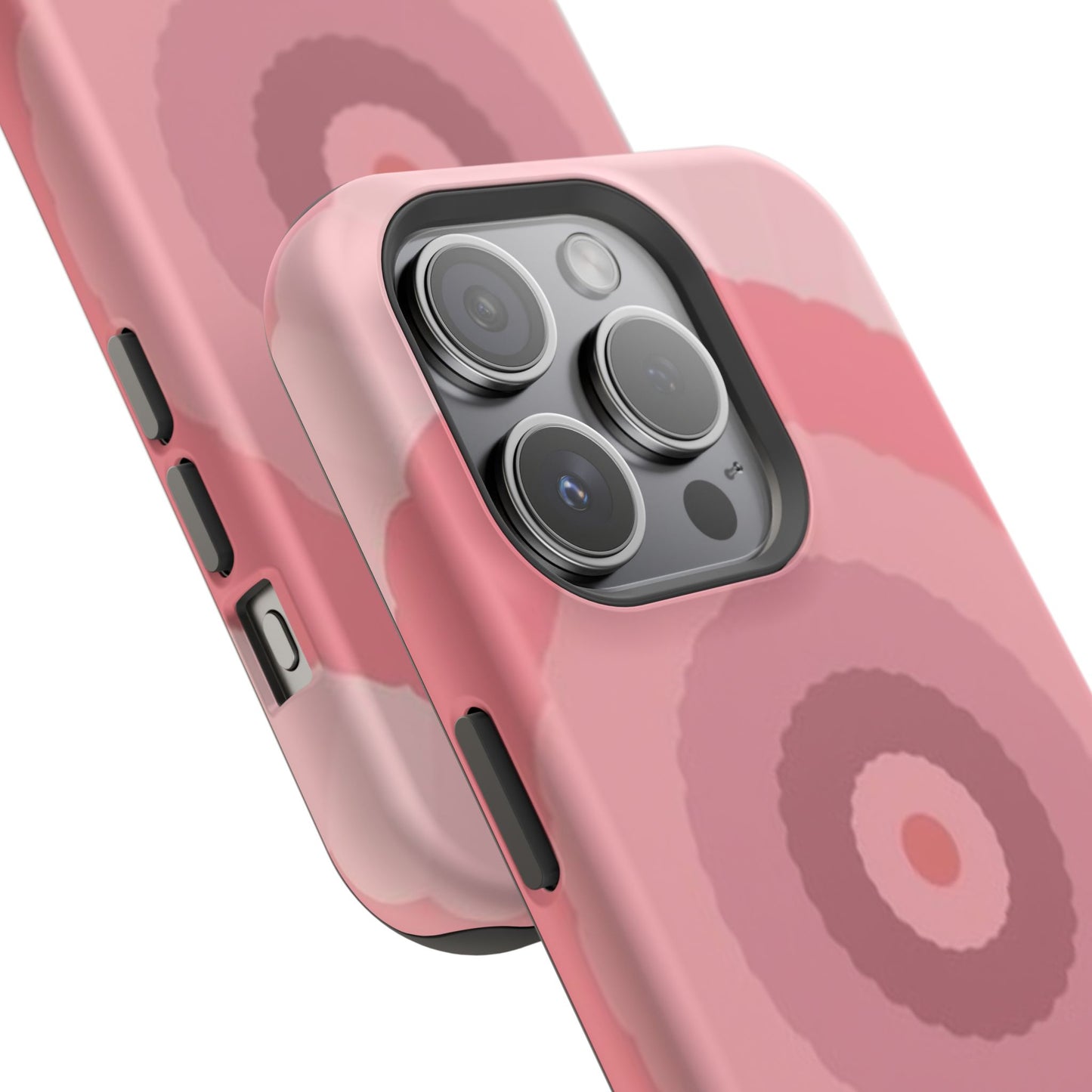 Retro Pink iPhone Case - 70s Aesthetic Wave Design - Cute Y2K Accessory