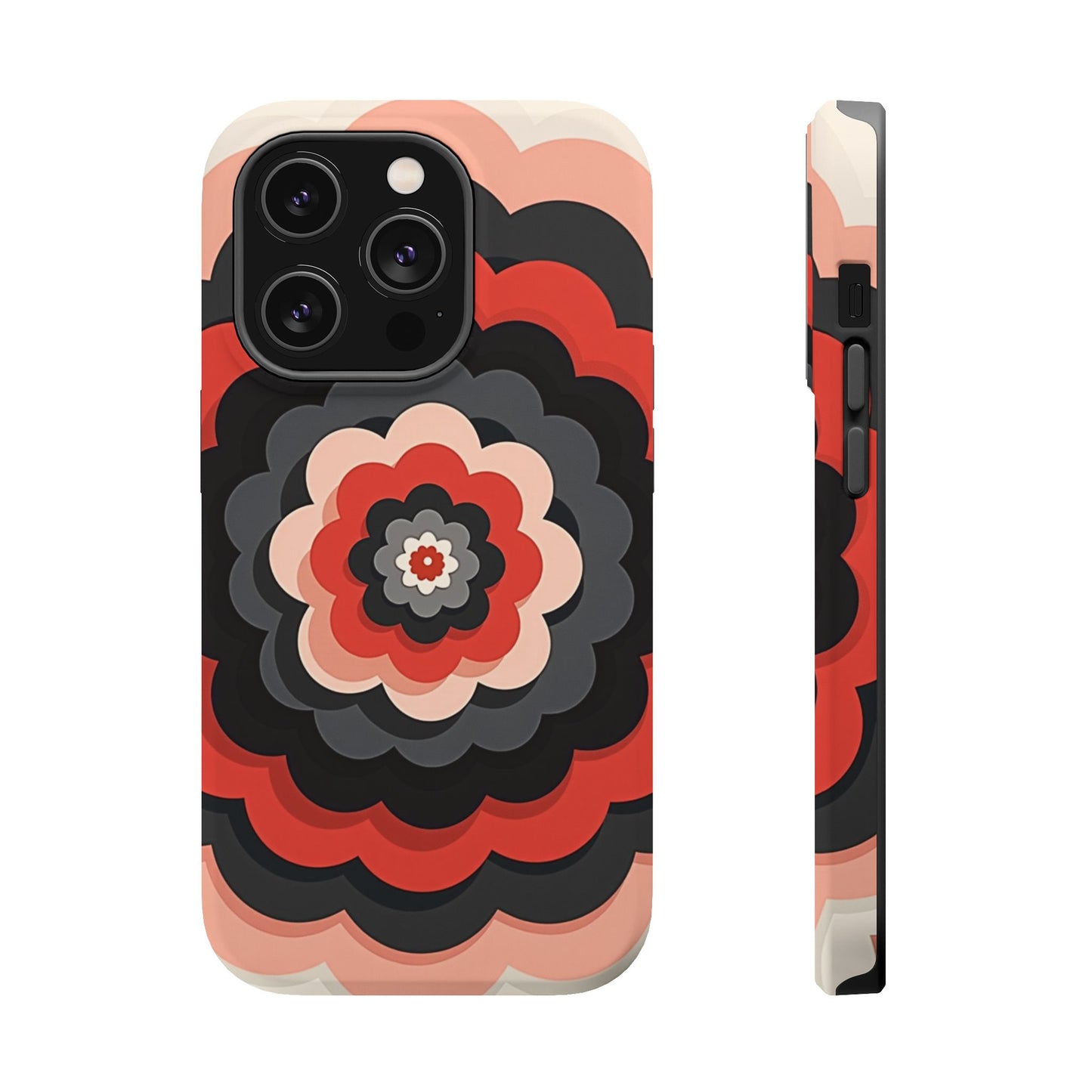 Floral Phone Case - Retro Flower iPhone Case, Aesthetic Gift Idea, Cute Pink Design