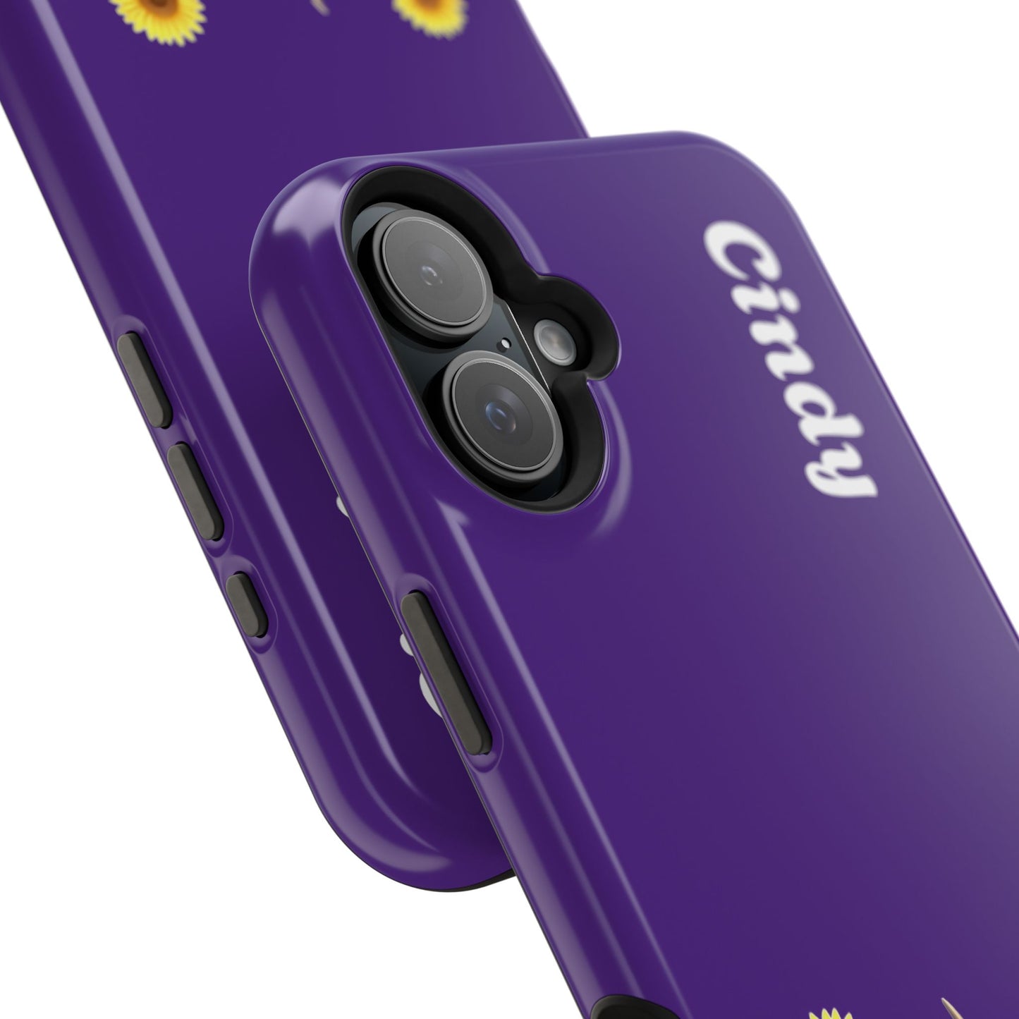 Personalized Purple Highland Cow Phone Case - Custom Name Farm Animal Gift | Cute Purple iPhone Cases for Women & Girls