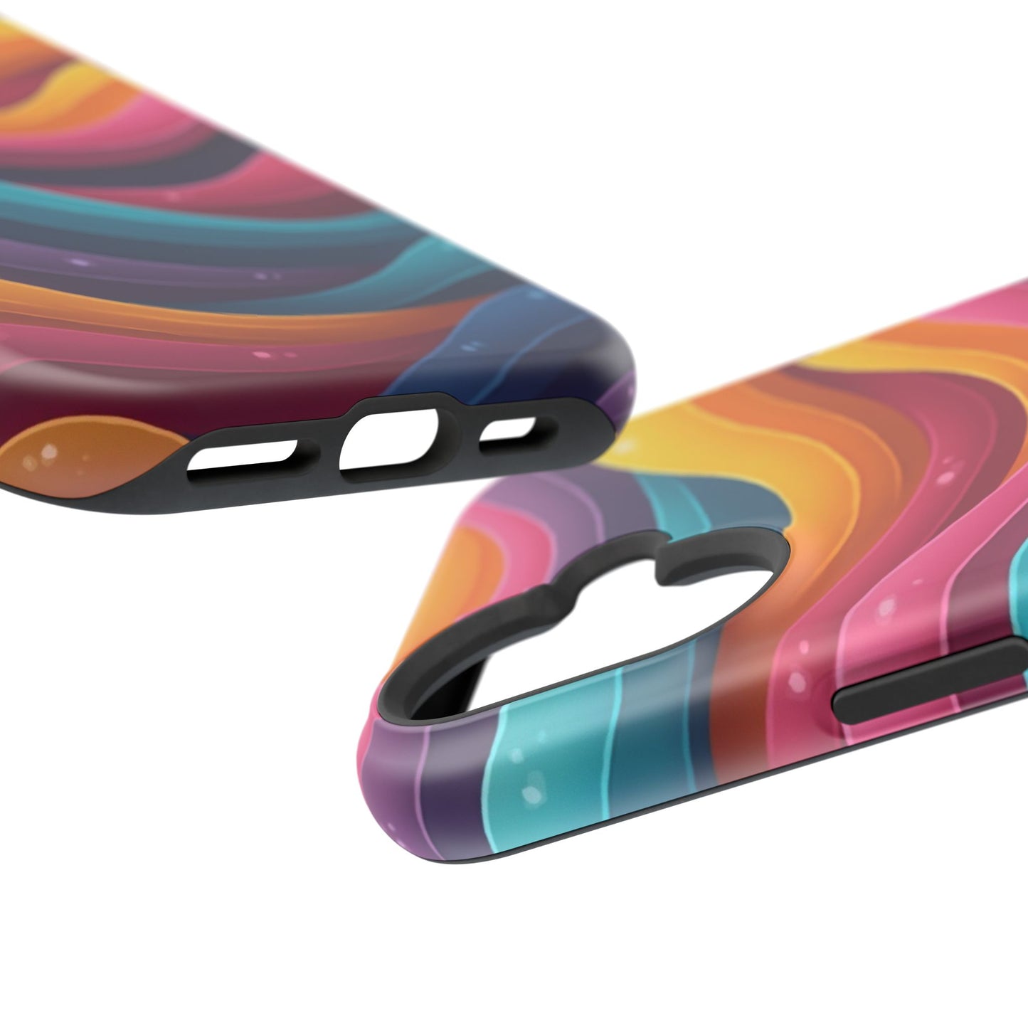 Colorful Wave Phone Case - Aesthetic iPhone Case, Bright Gift Idea, Trendy Summer Accessory