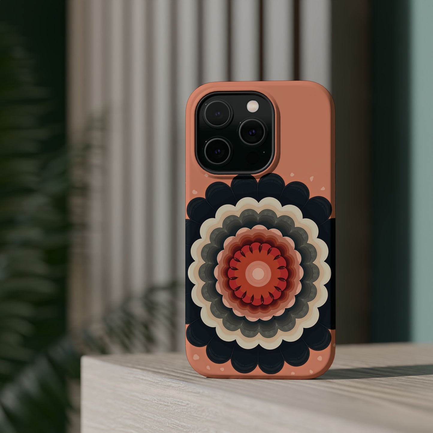 Earth Tone Mandala iPhone Case - Bohemian Floral Design, Aesthetic Gift Idea
