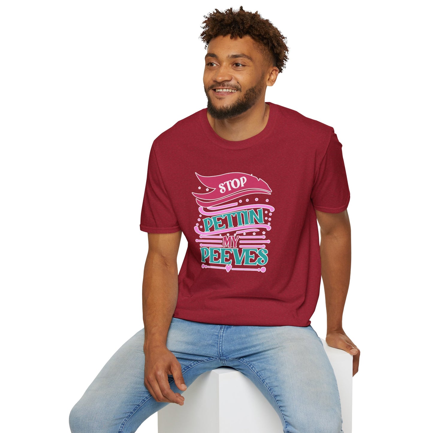 "Stop Pettin’ My Peeves" Funny Sassy T-Shirt – Ironic Petting-Proof Graphic Tee for the Overwhelmed & Underappreciated