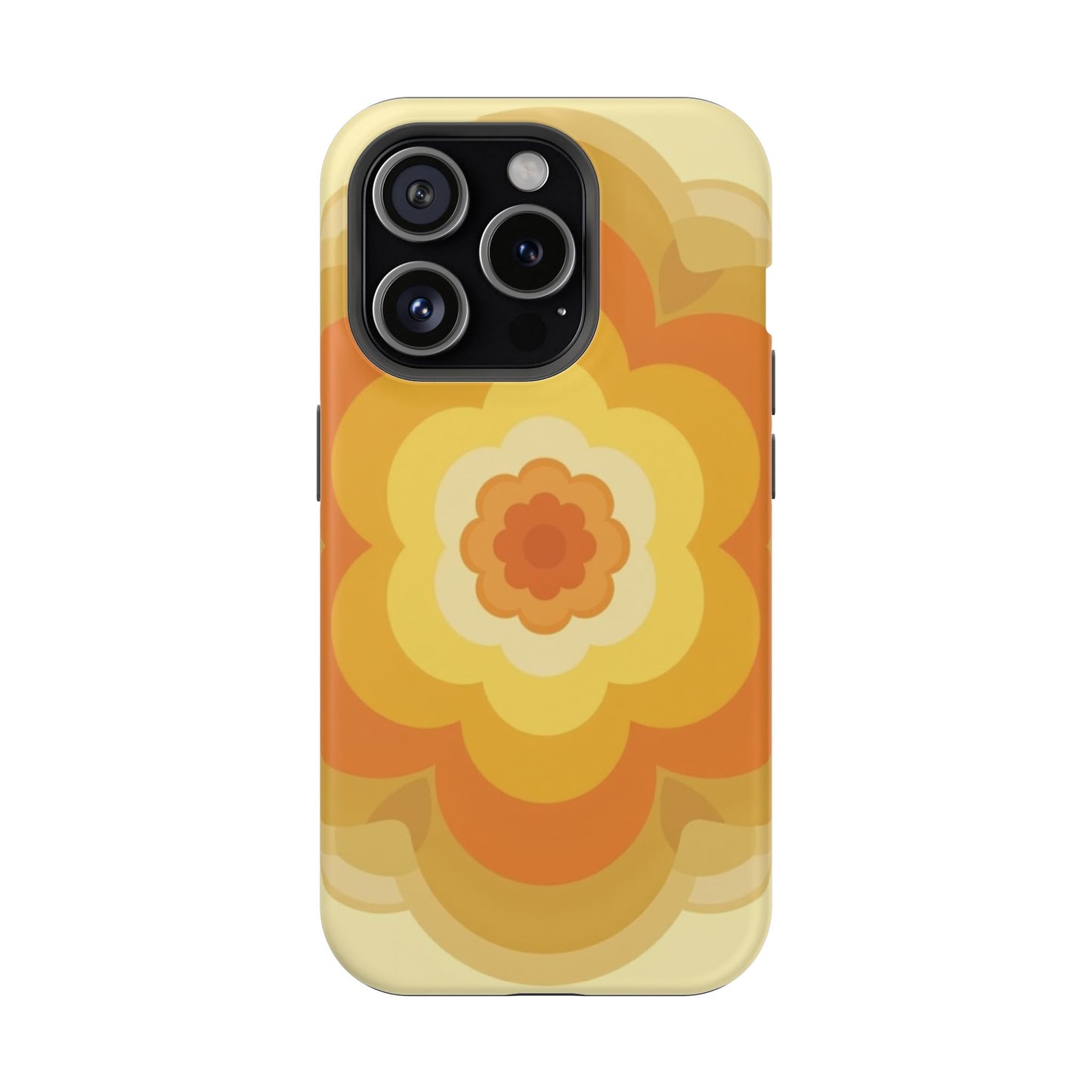 Vintage Floral iPhone Case - 70s Retro Flower Design, Groovy Aesthetic Gift Idea