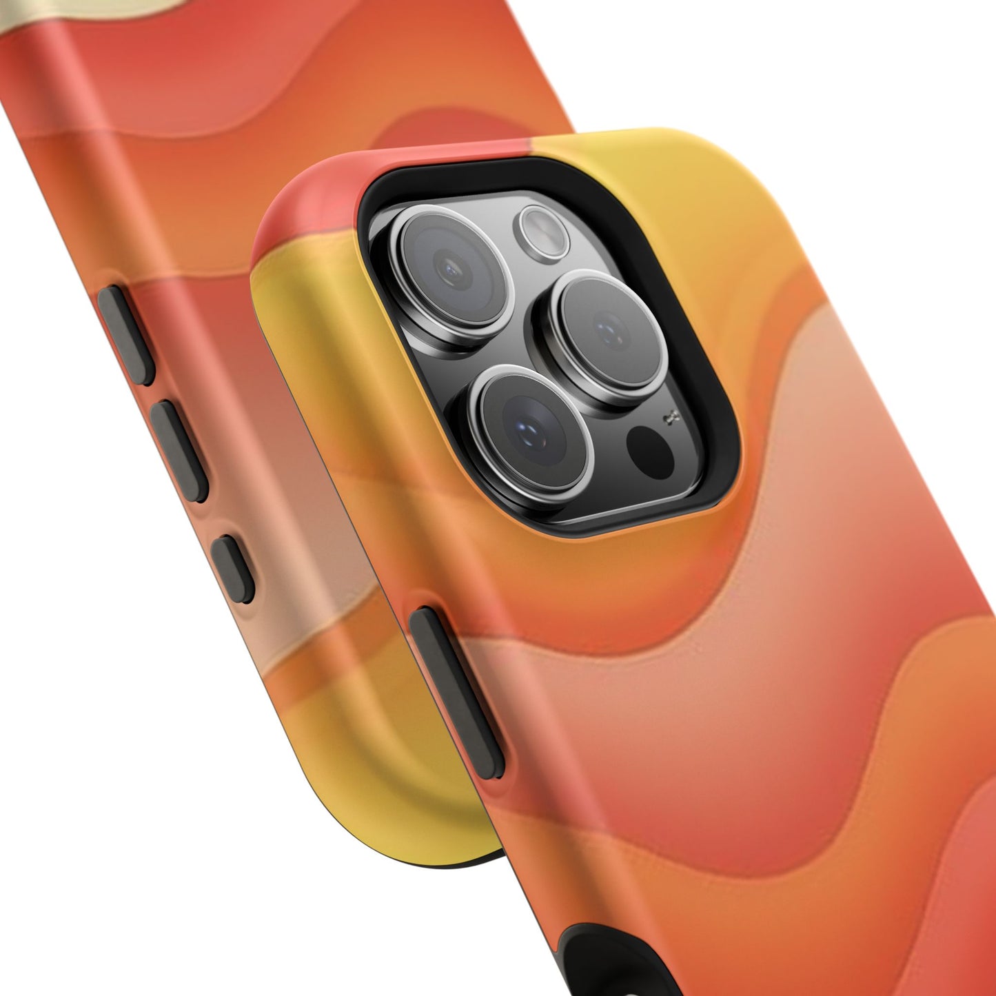 Sunset Waves Phone Case - Aesthetic Orange & Yellow Gift | Retro Summer Vibes Cases