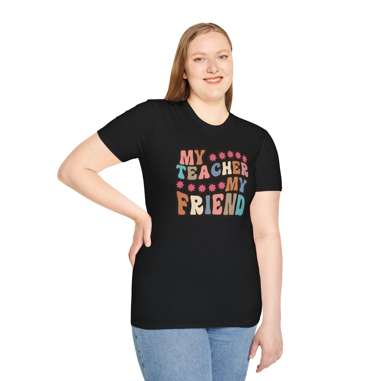 Retro Teacher Gift - My Teacher My Friend Tee, Vintage Style Educator Shirt, Thank You Gift for Teachers, End of School Year Present