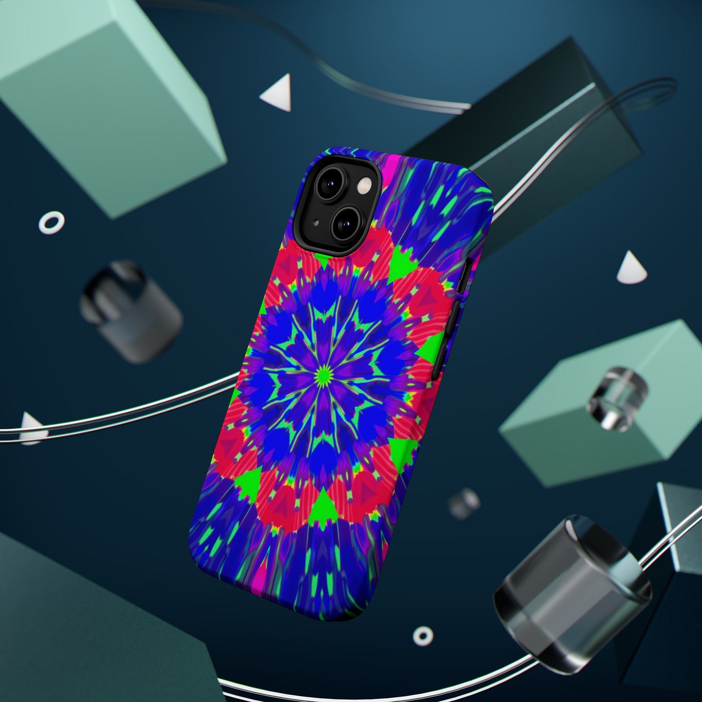 Neon Phone Case - Trippy iPhone Case, Rave Gift Idea, Aesthetic Y2K Accessory