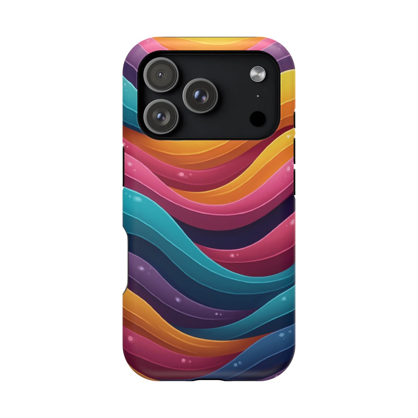 Colorful Wave Phone Case - Aesthetic iPhone Case, Bright Gift Idea, Trendy Summer Accessory