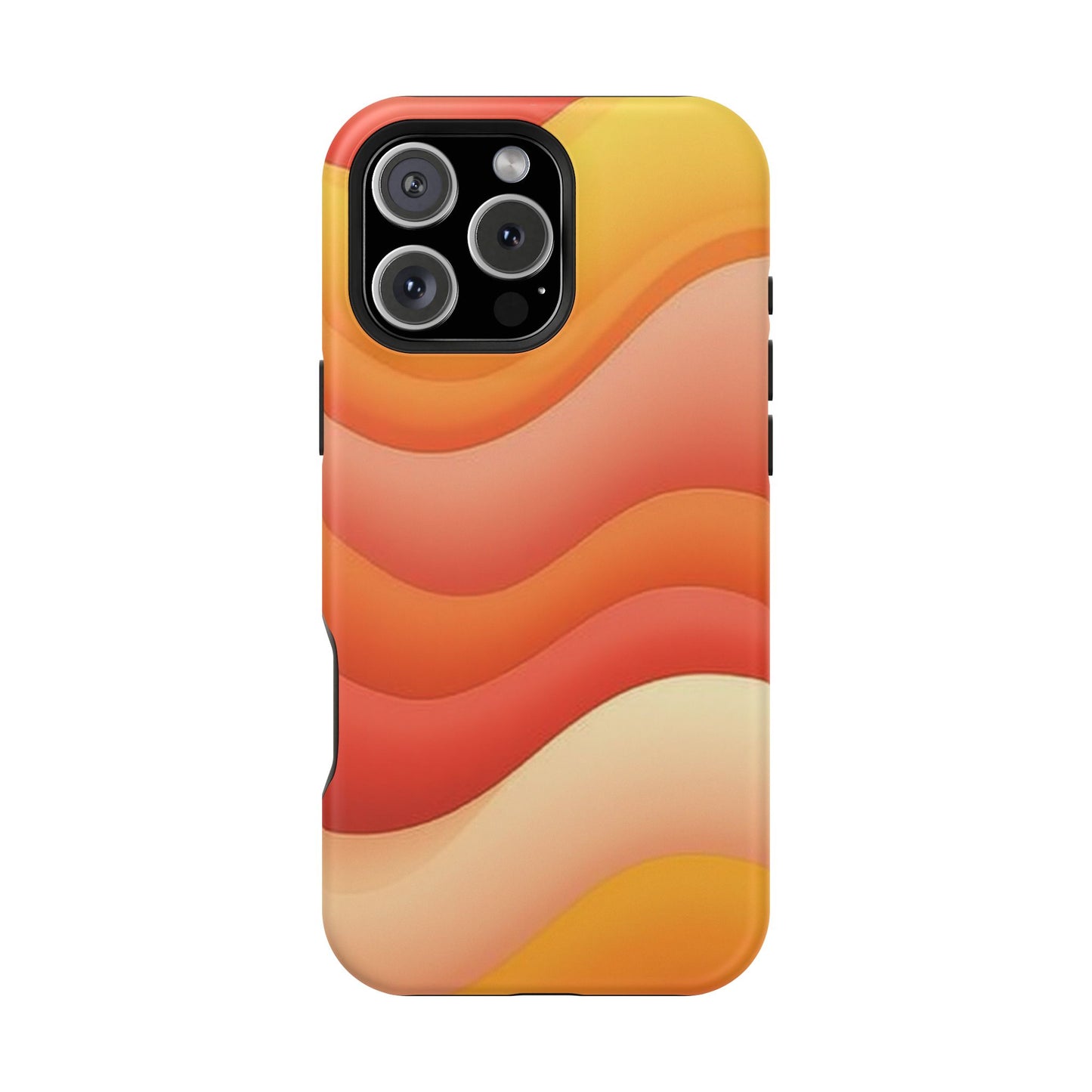 Sunset Waves Phone Case - Aesthetic Orange & Yellow Gift | Retro Summer Vibes Cases