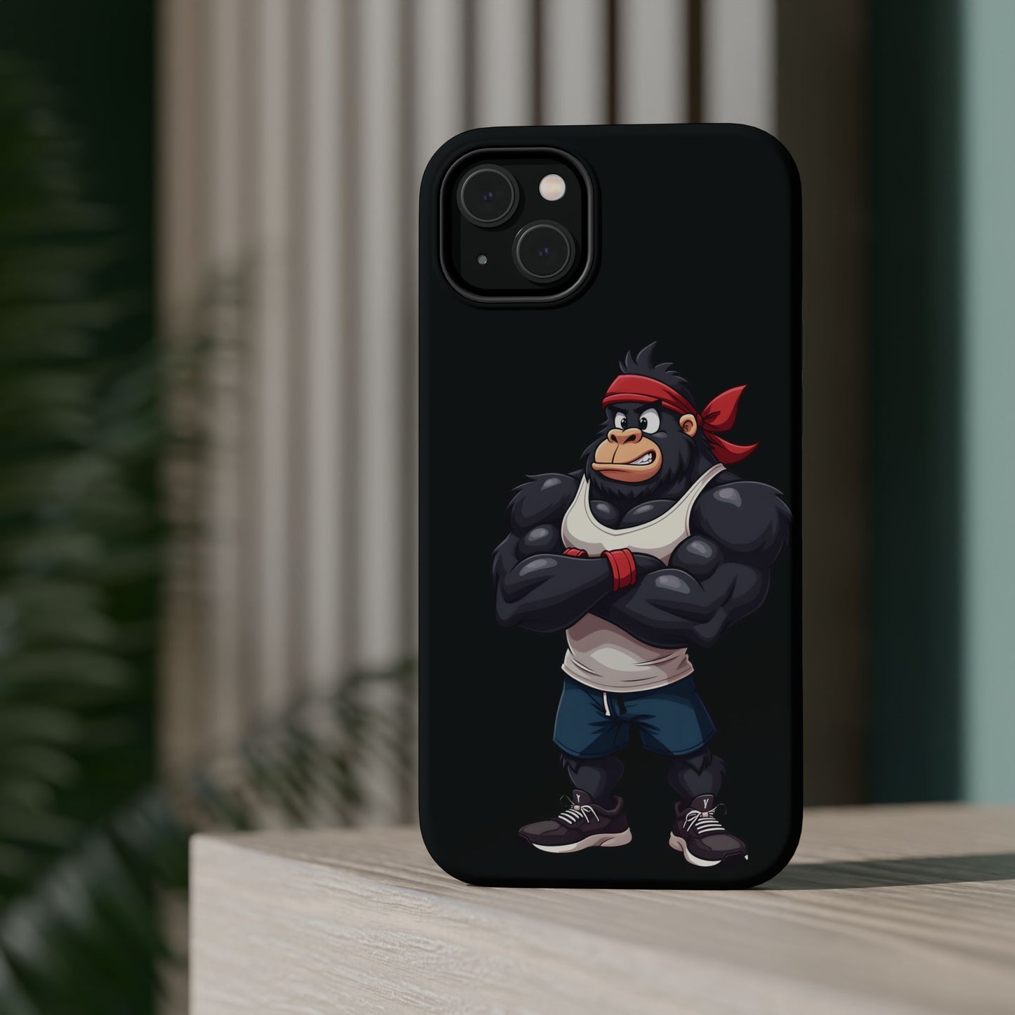 Red Band Gym Gorilla Phone Case β Fierce Style Meets Tough Protection
