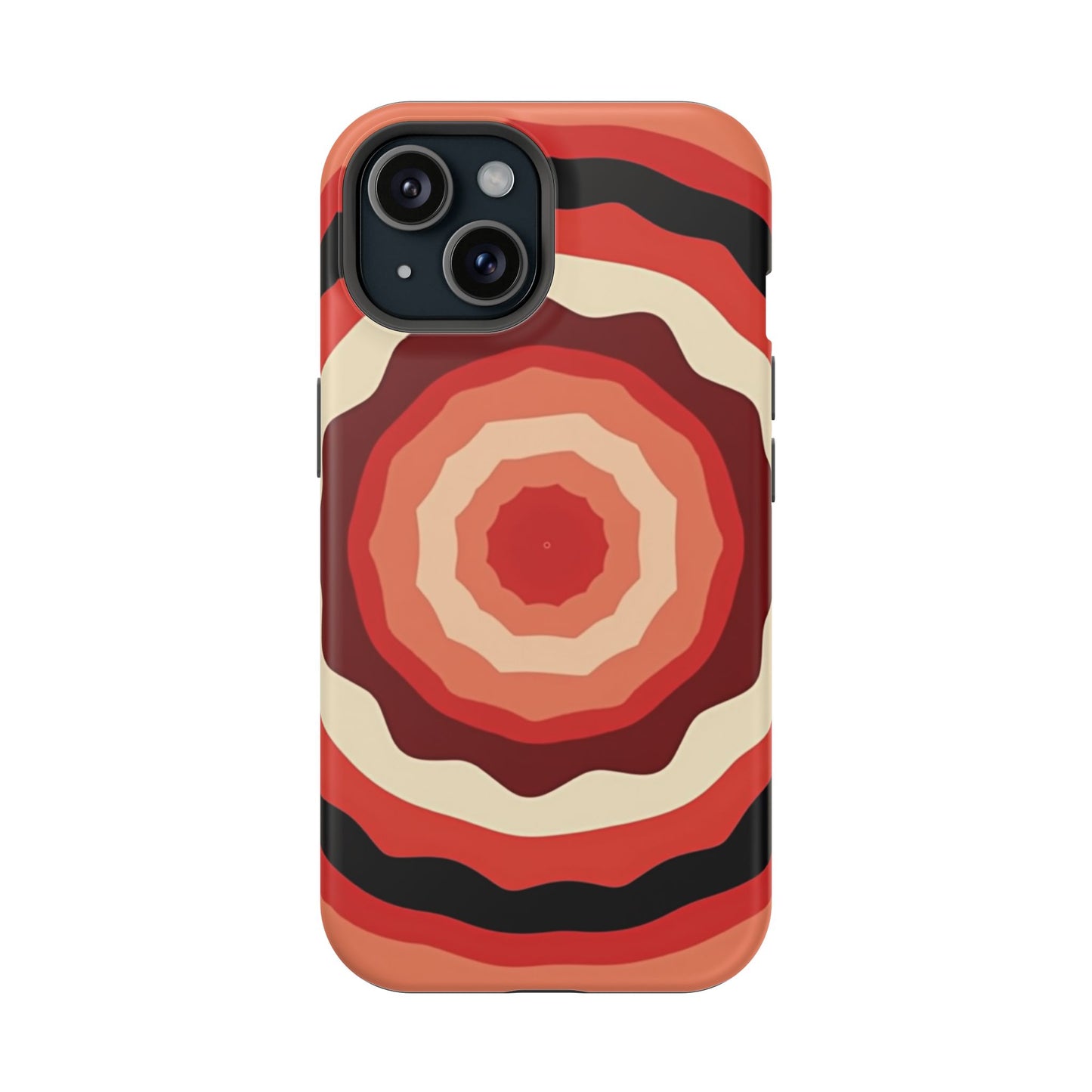 Retro Sunset iPhone Case - 70s Inspired Floral Design, Aesthetic Gift Idea